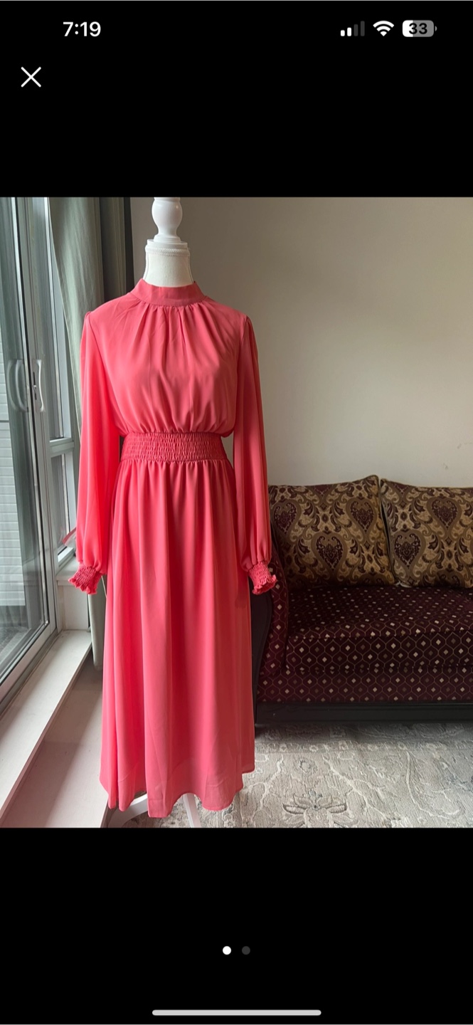 Long Sleeve pink Dress