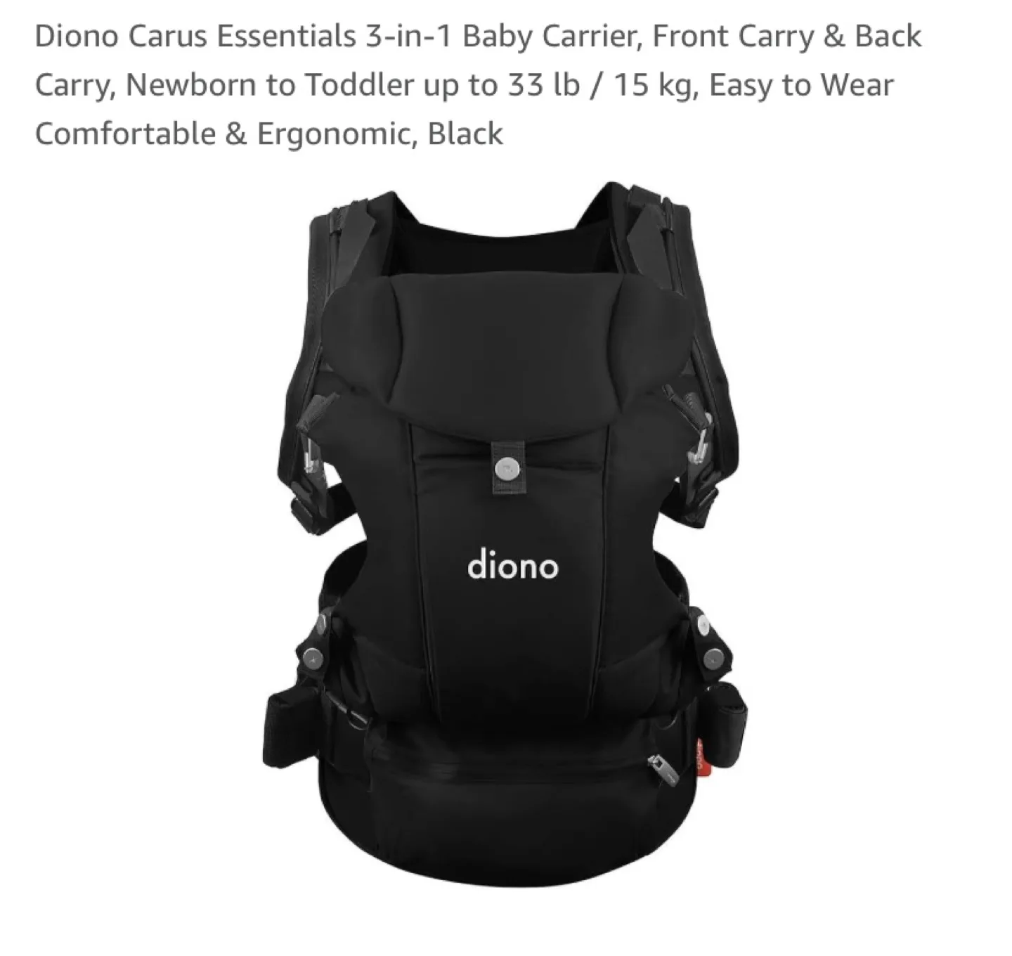 New Diono Carus Essentials 3-in-1 Baby Carrier Baby-Toddler thumbnail
