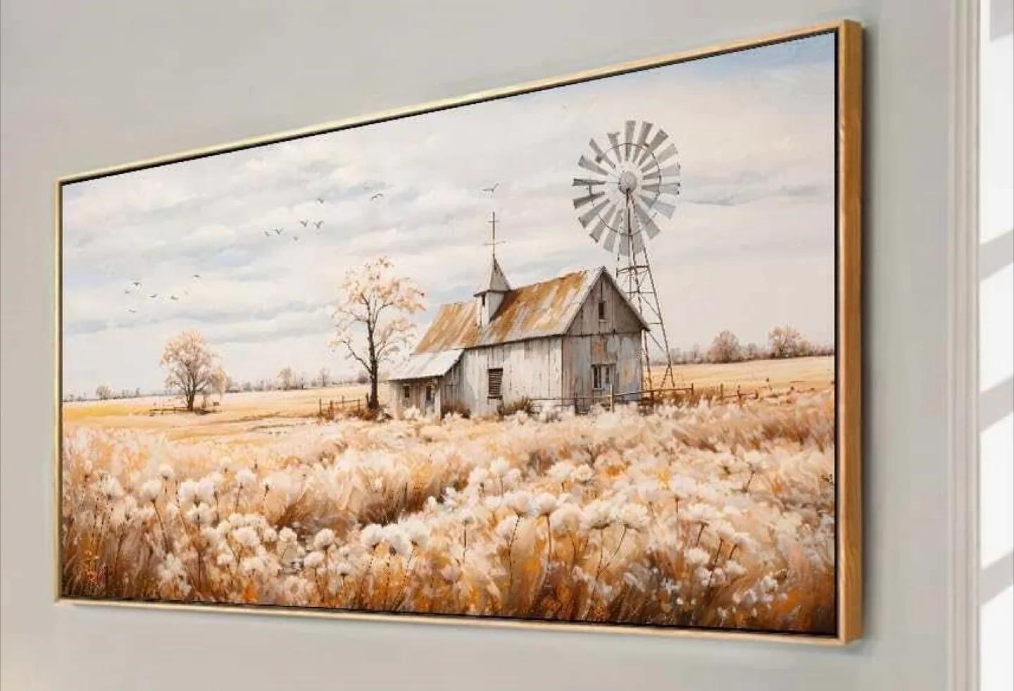 Framed Country Field Canvas Wall Art (20”H x 40”W) image indicator(2)
