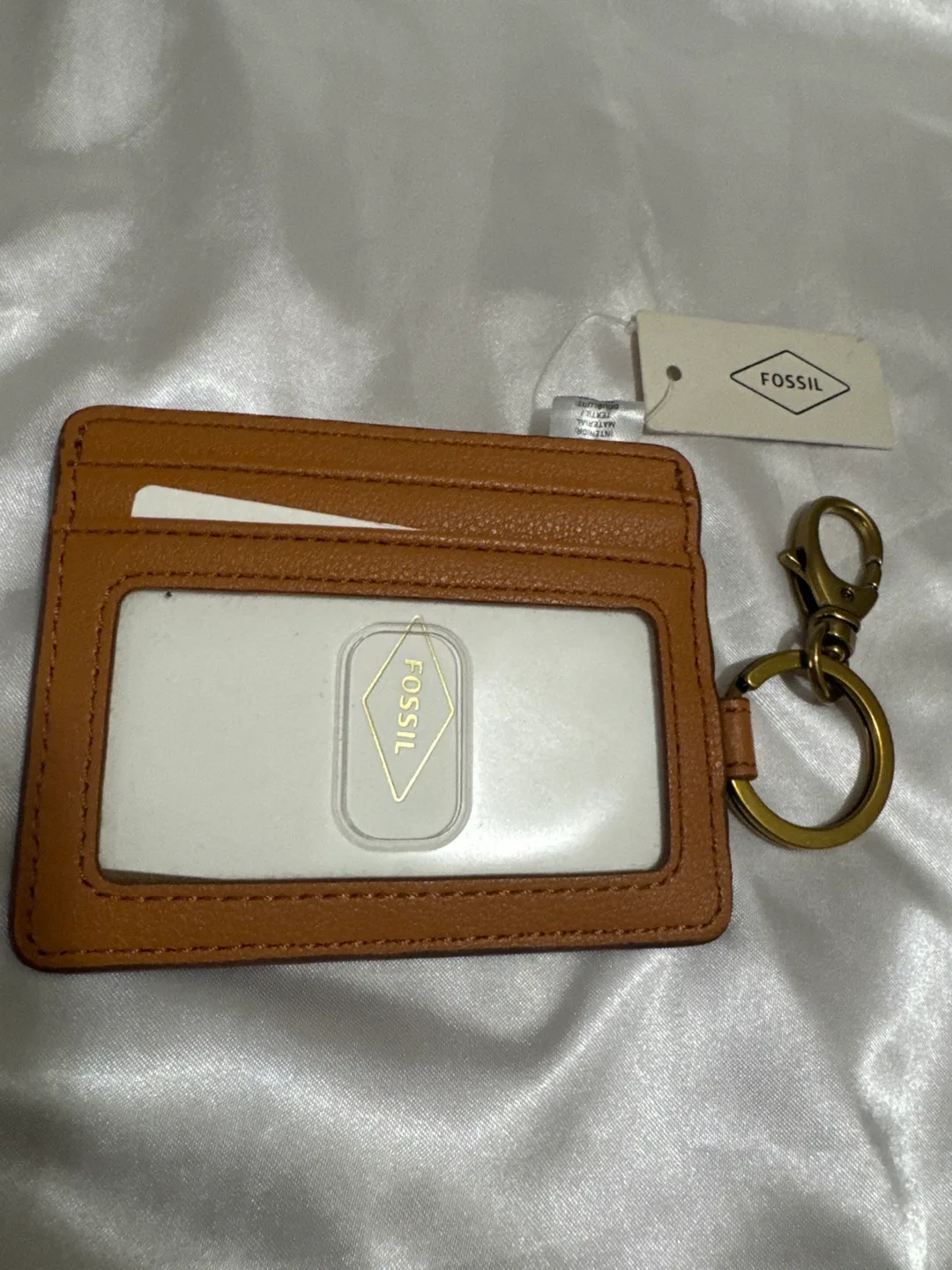 Fossil Leather Card Case Keychain - New image indicator(2)