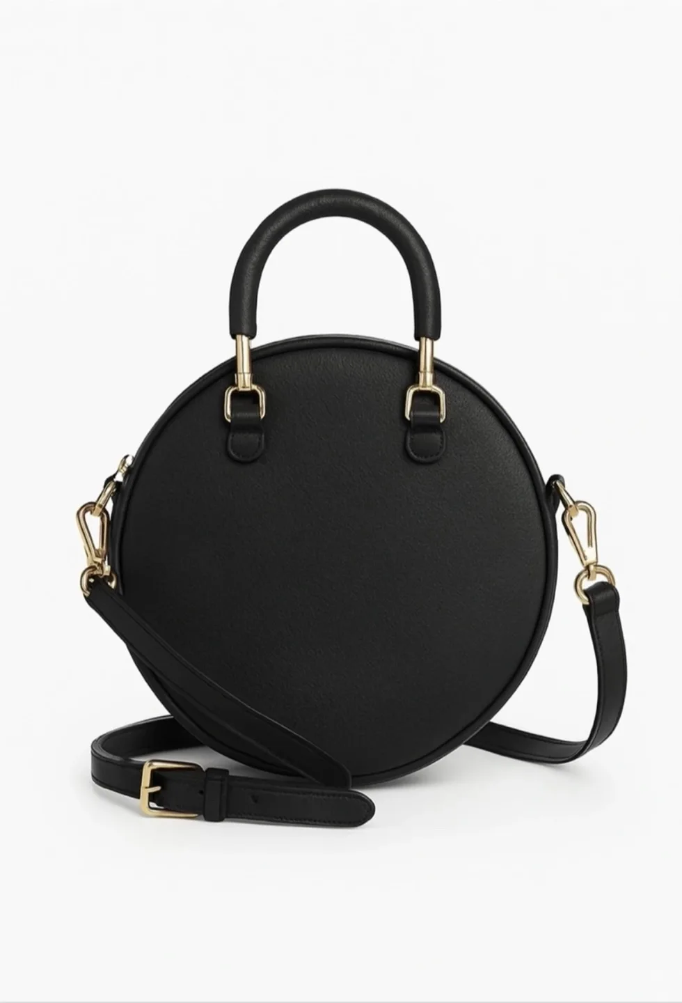 Talbots Black Round Leather Crossbody Bag thumbnail