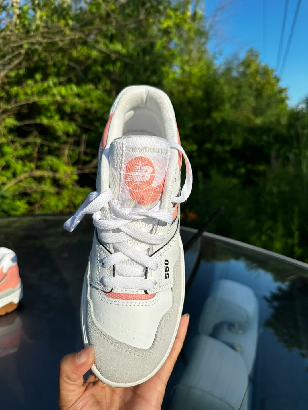 New Balance 550 White/Coral Sneakers image indicator(3)