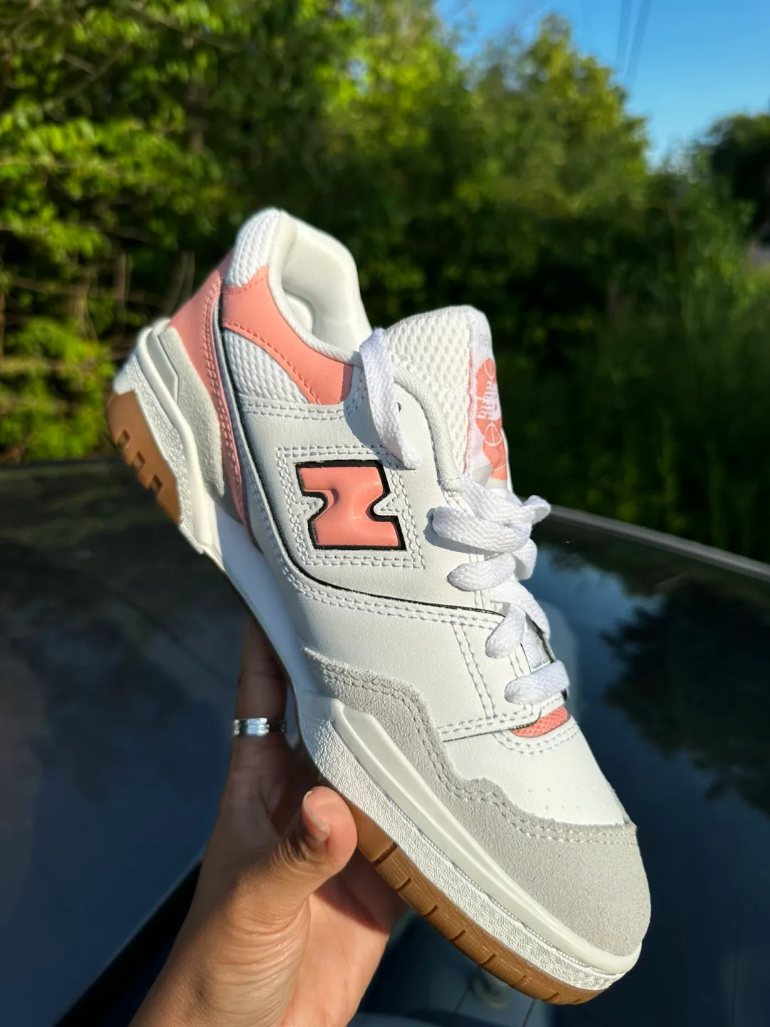 New Balance 550 White/Coral Sneakers image indicator(4)