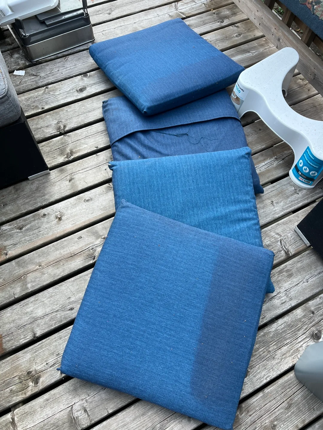 Blue Outdoor Chair Cushions - Set of 4 thumbnail