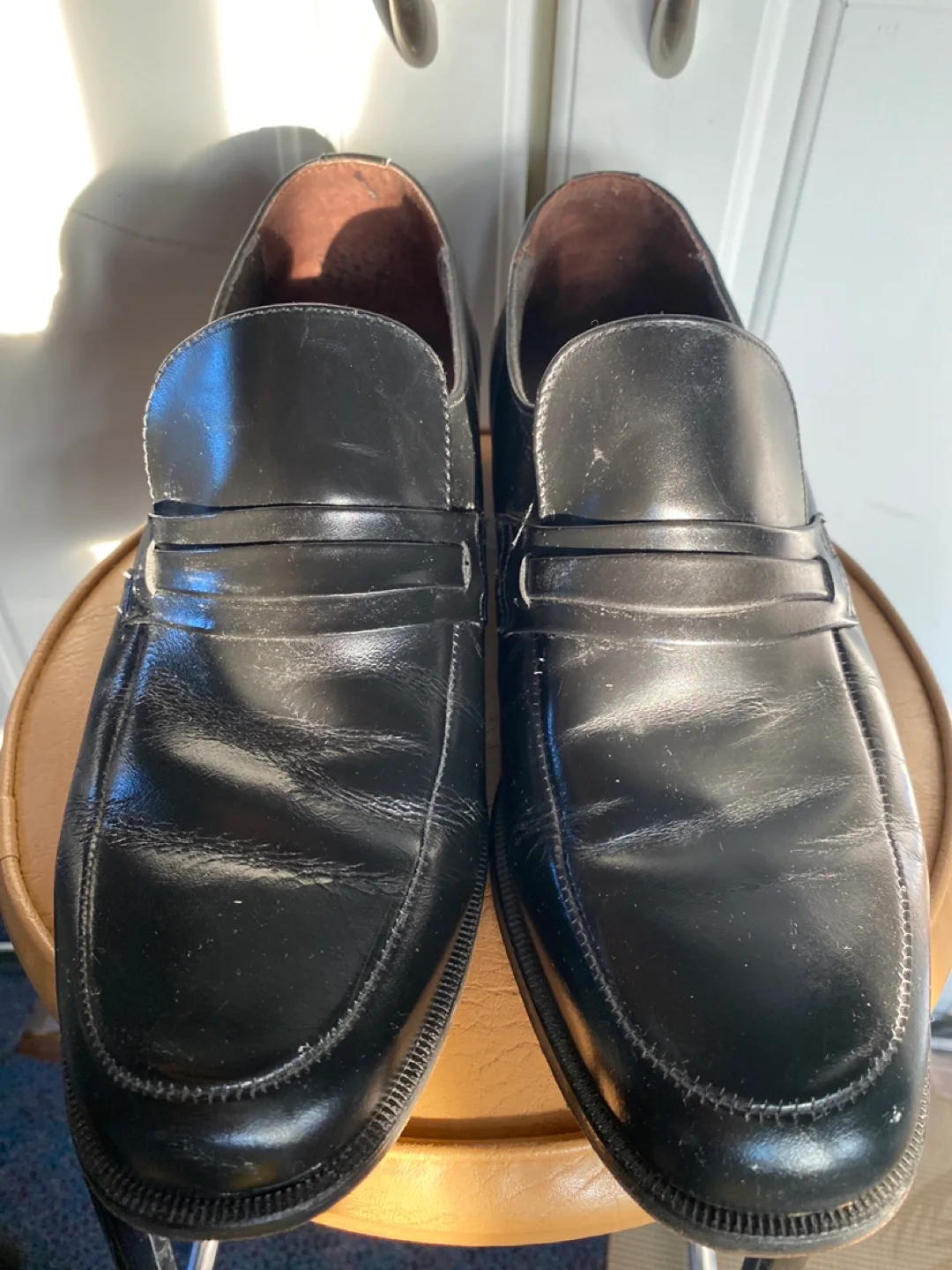 Black Leather Loafers 🇨🇦 Size 10 thumbnail