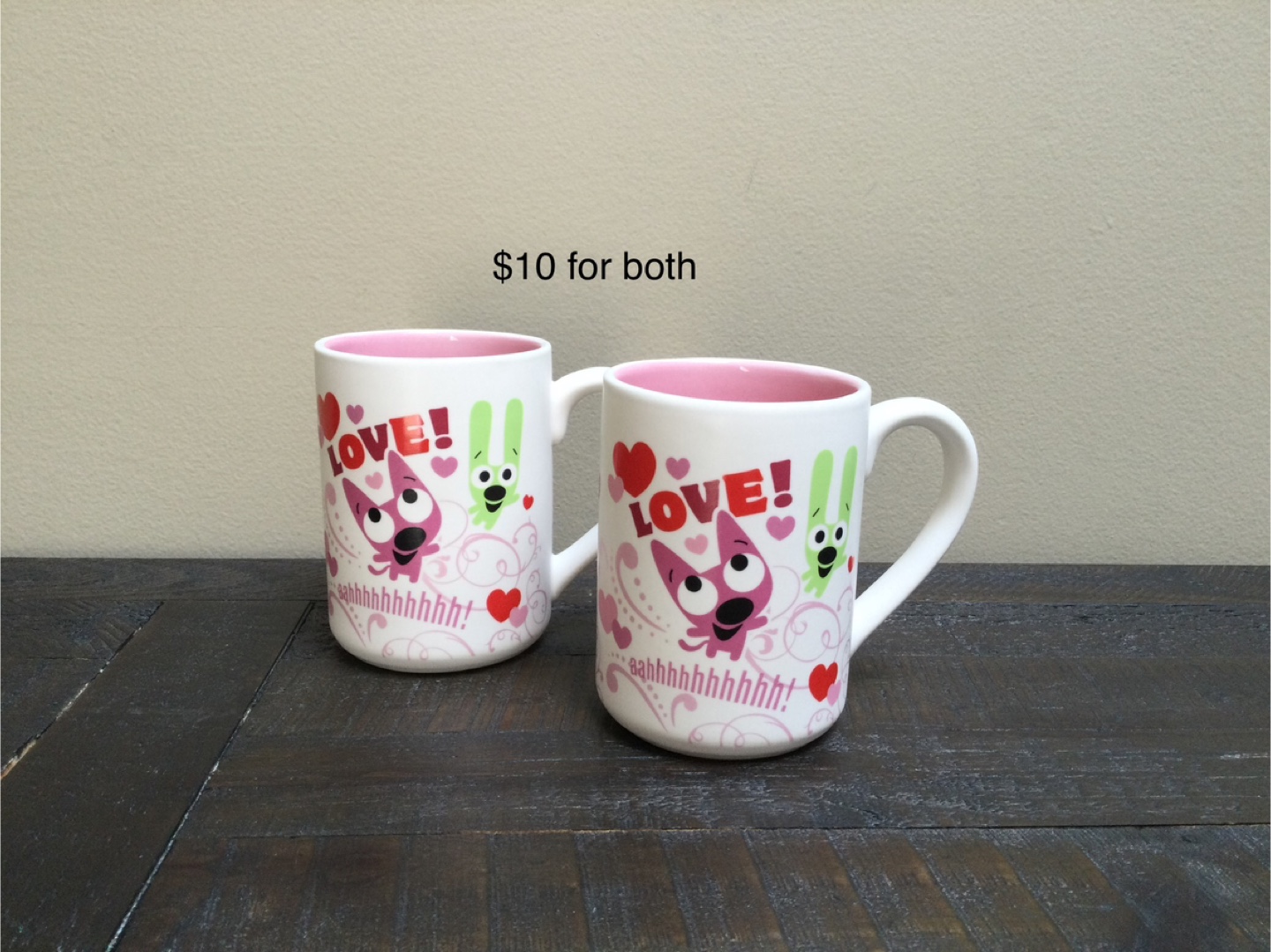 set of Two Hallmark love Mugs