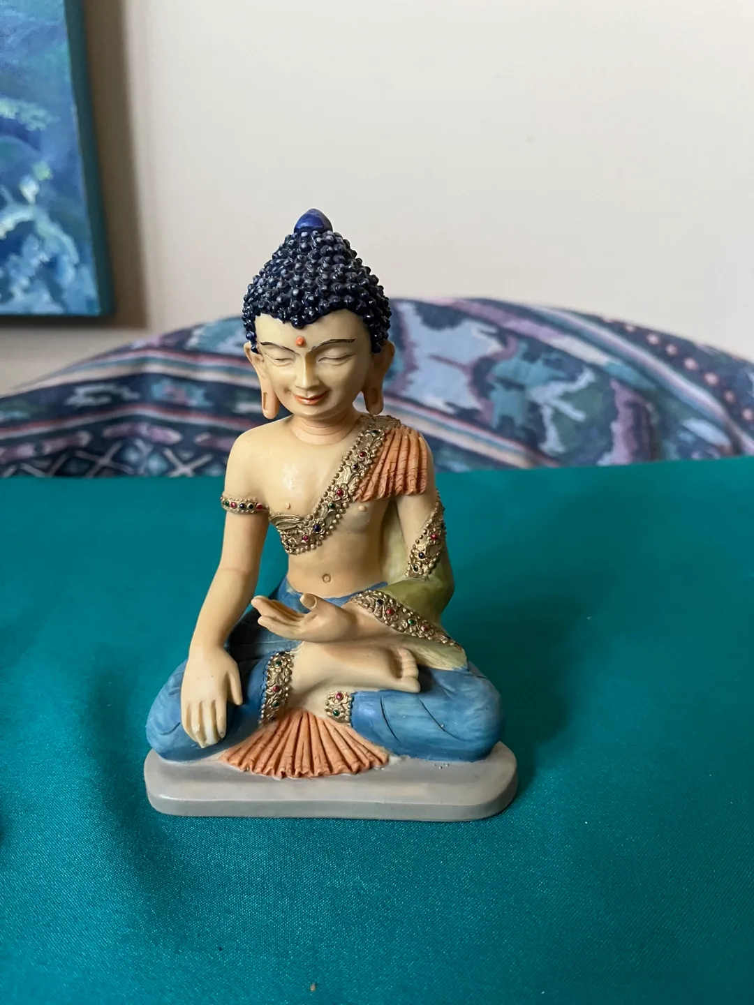 Seated Buddha Figurine, 6 Inches Tall thumbnail