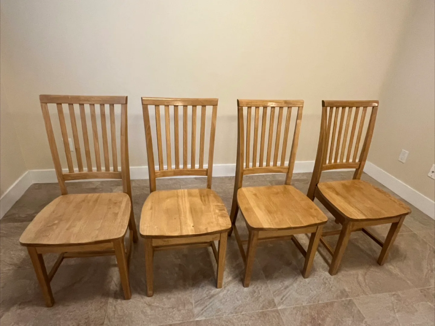 Set of 4 Solid Wood Dining Chairs thumbnail