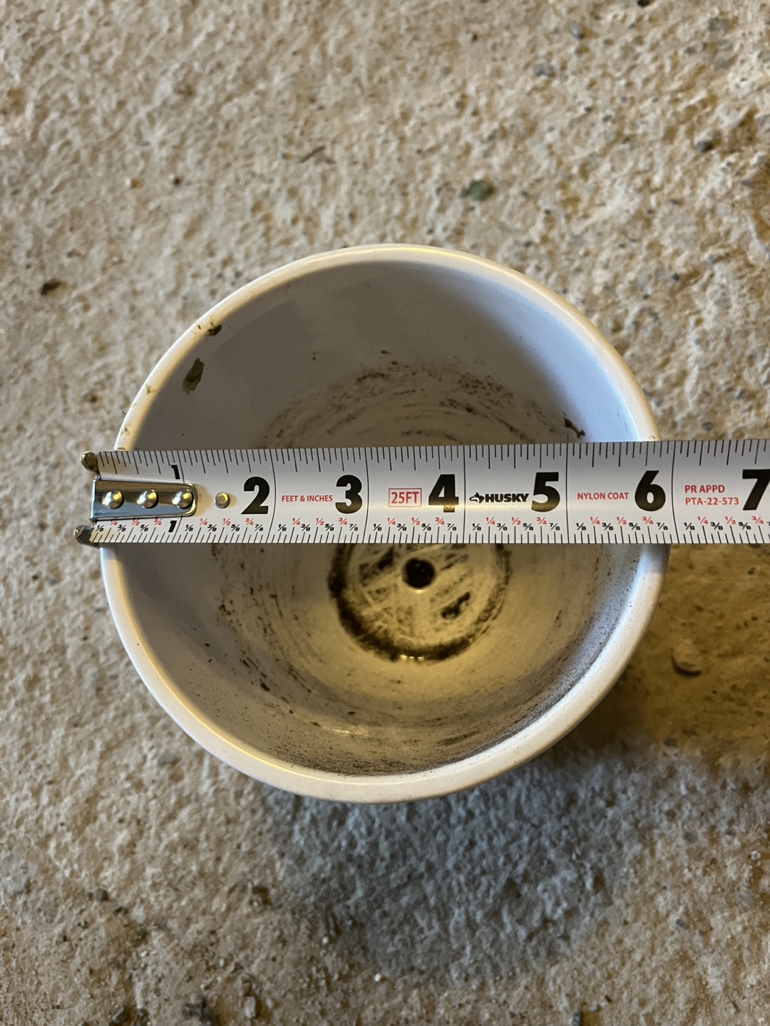 White Ceramic Plant Pot with Tray-6x6 inches - photo 3