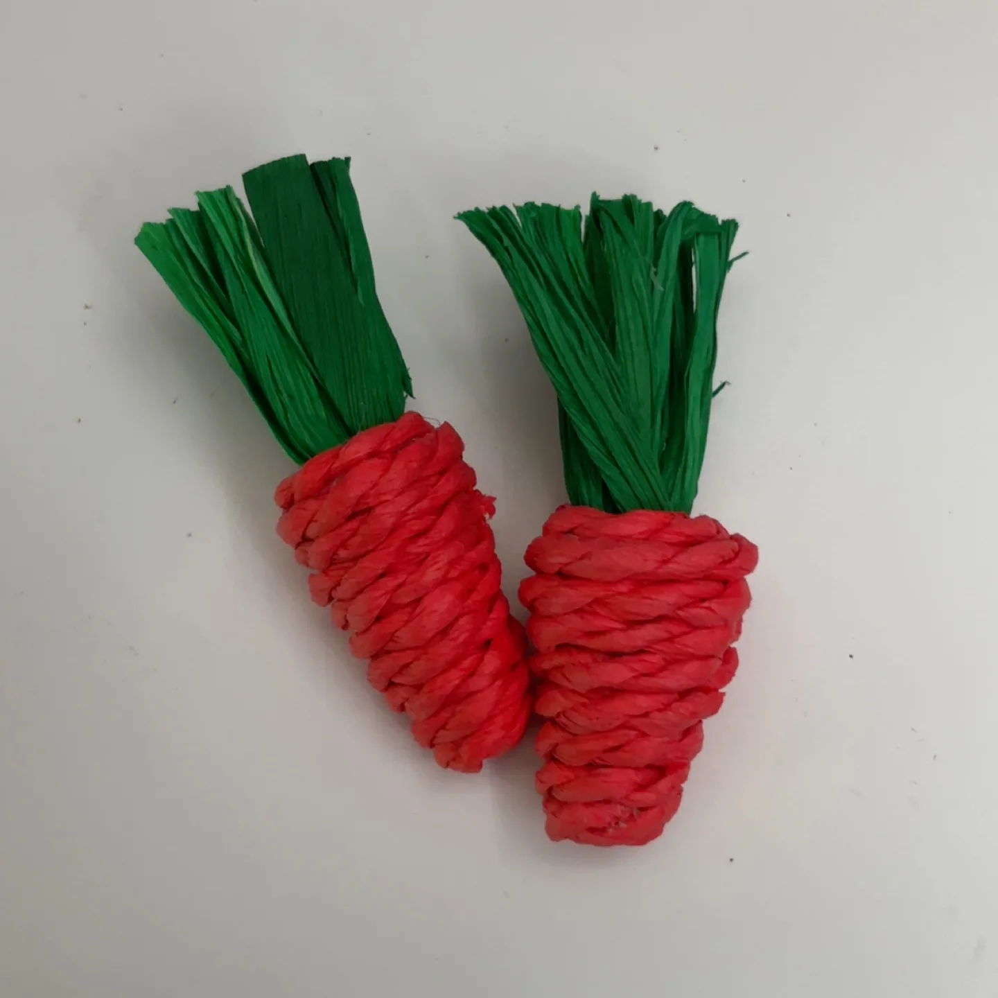 Two Raffia Carrot Toys thumbnail