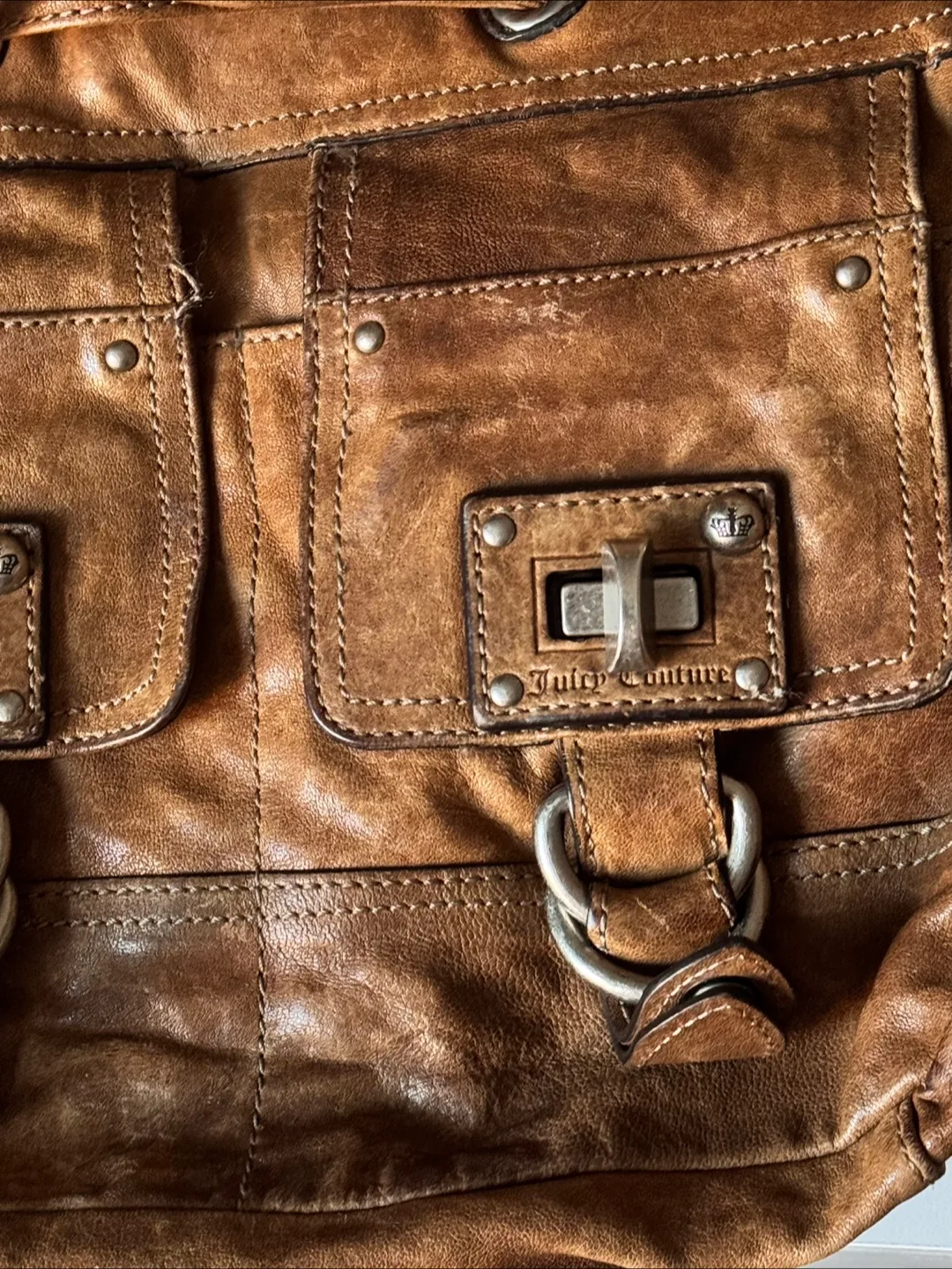 Juicy Couture Vintage Brown Leather Bag image indicator(3)