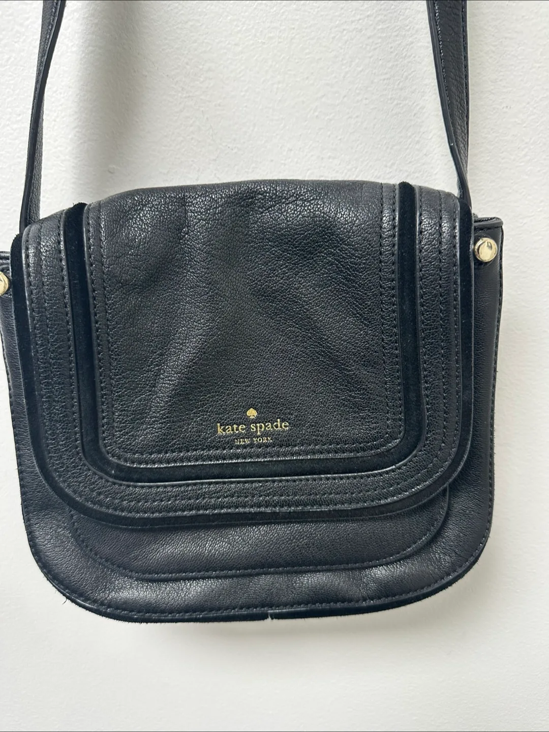 Kate Spade Black Leather Crossbody Bag thumbnail