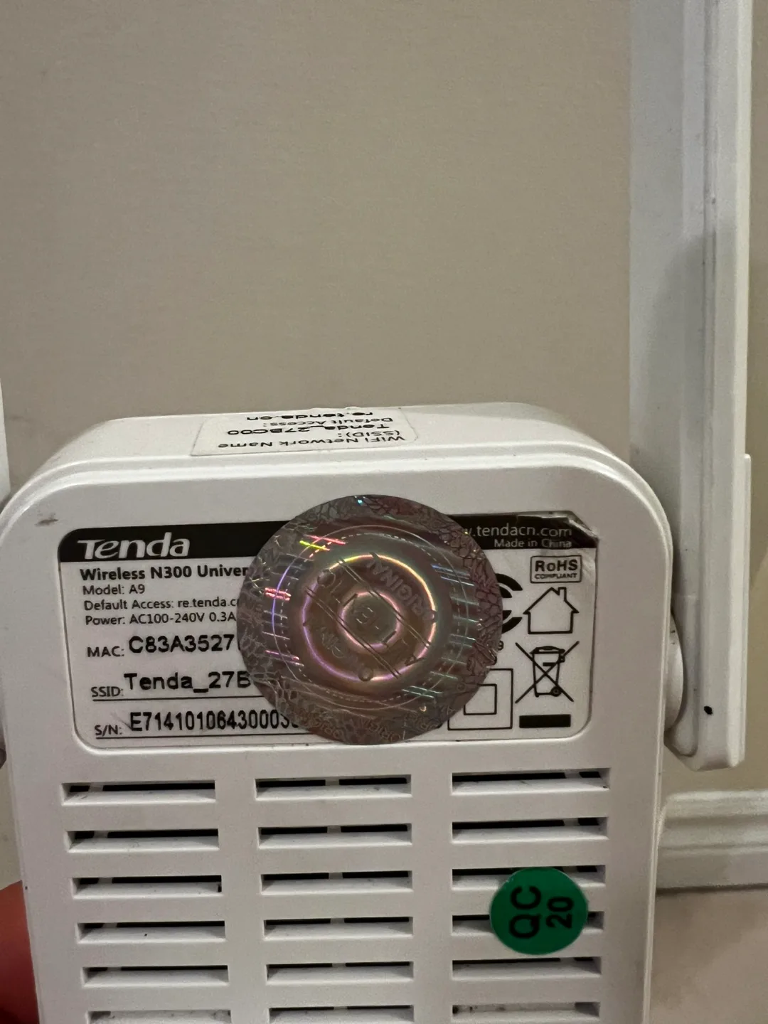 Tenda Wireless N300 Universal Range Extender image indicator(2)