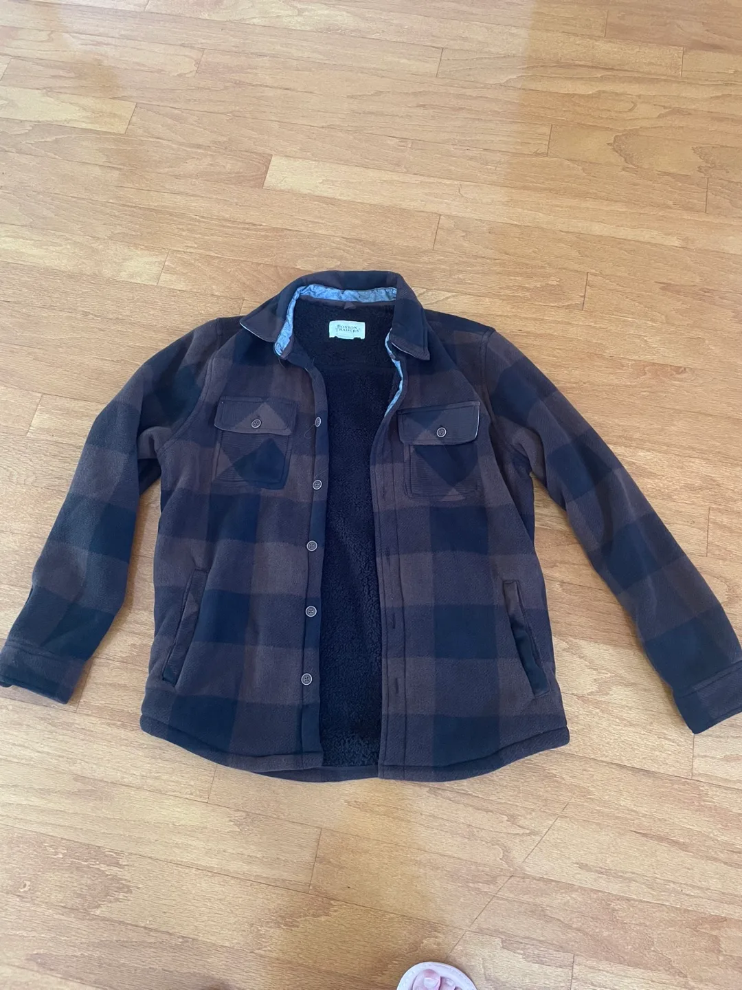 Boston Traders Plaid Fleece Shirt Jacket - M thumbnail