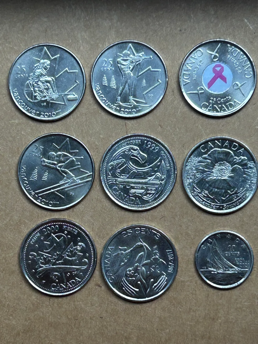 Quarters Canada coins money Canadian commemorative thumbnail