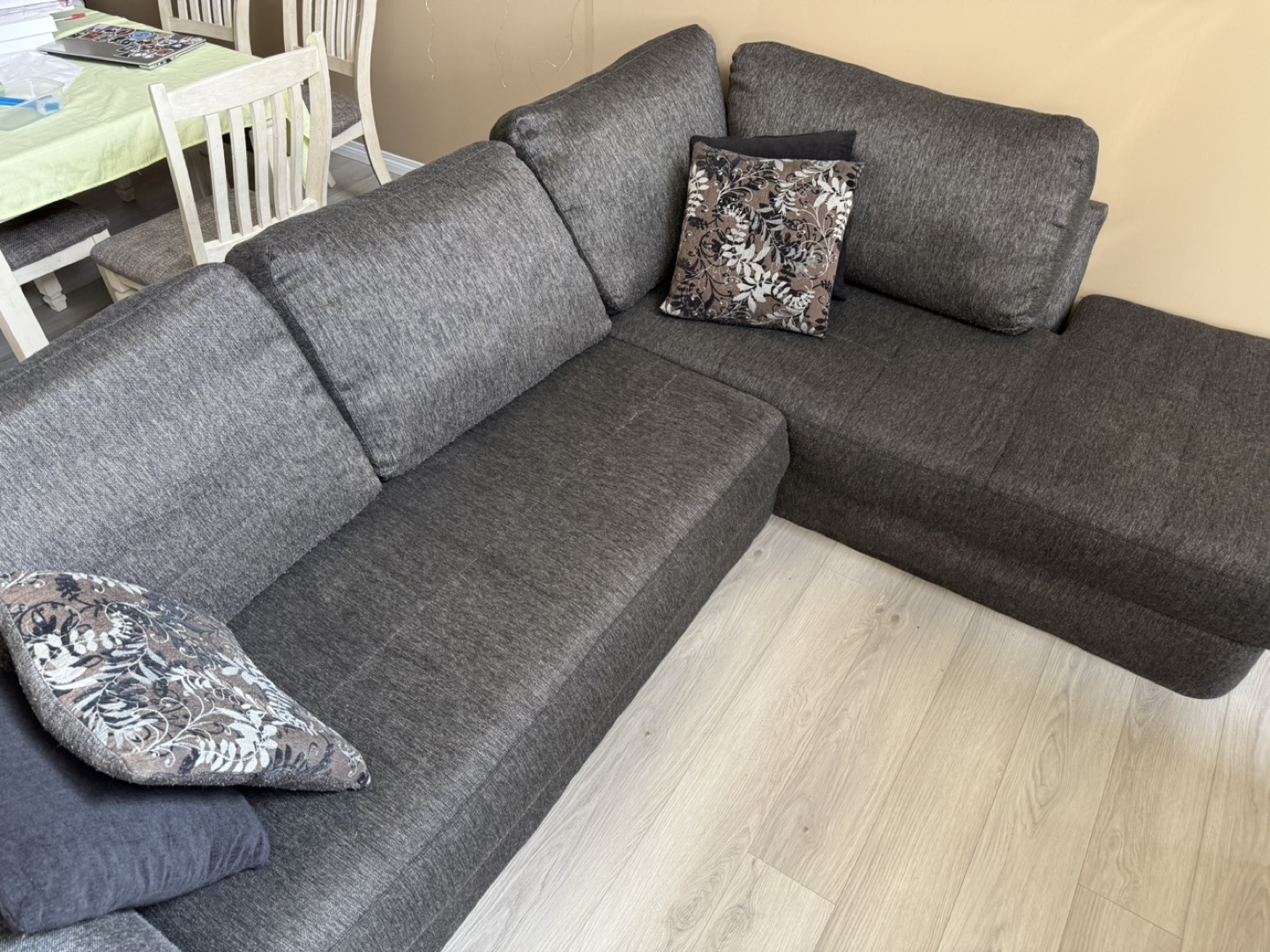 2 piece Grey Sectional Sofa