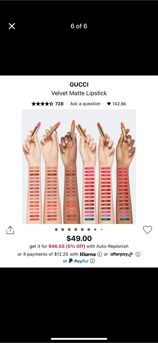 Gucci Rouge A Levres Mat Lipstick image indicator(6)