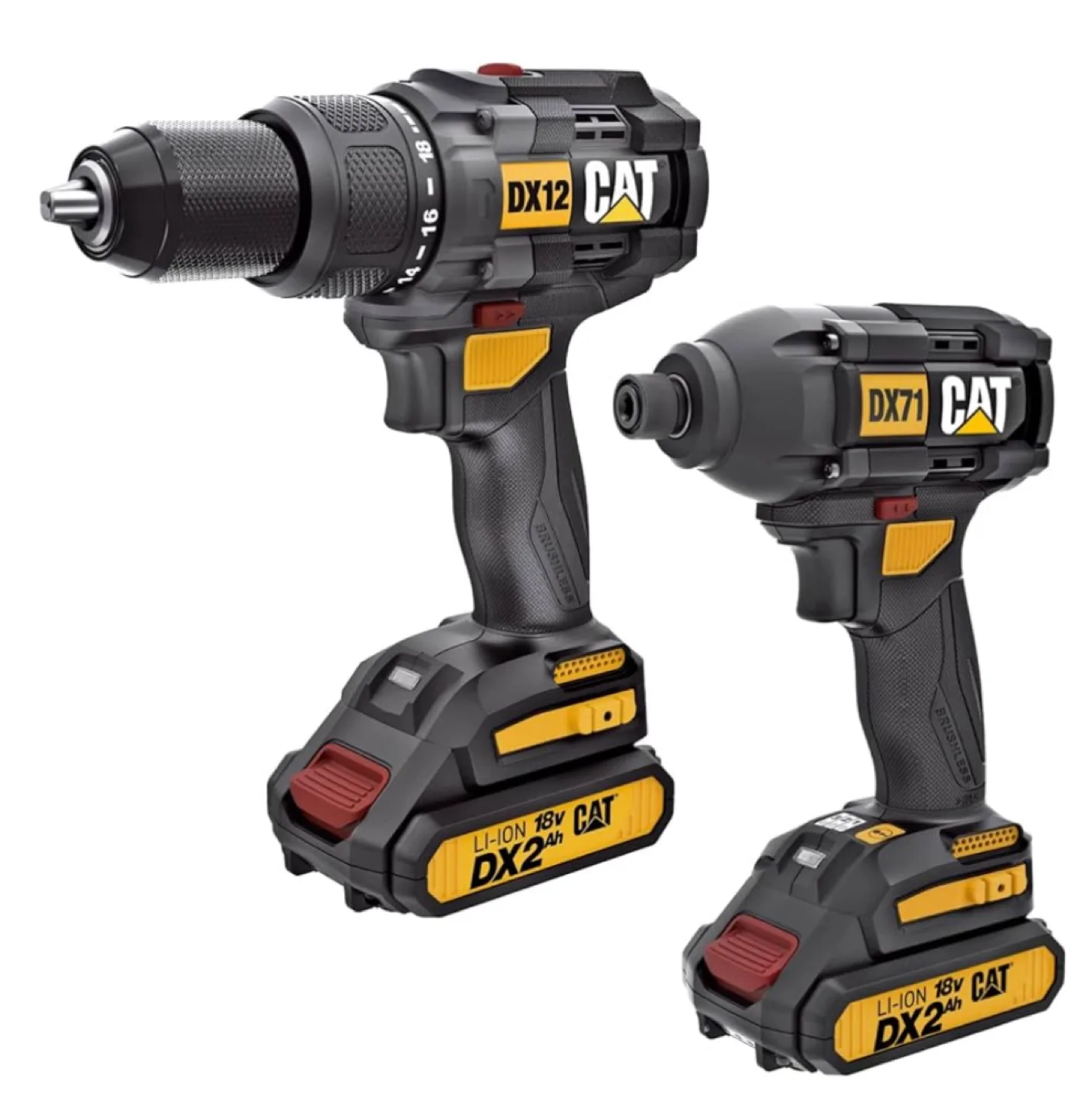 CAT DX12 Hammer Drill & DX71 Impact Driver Combo Kit thumbnail