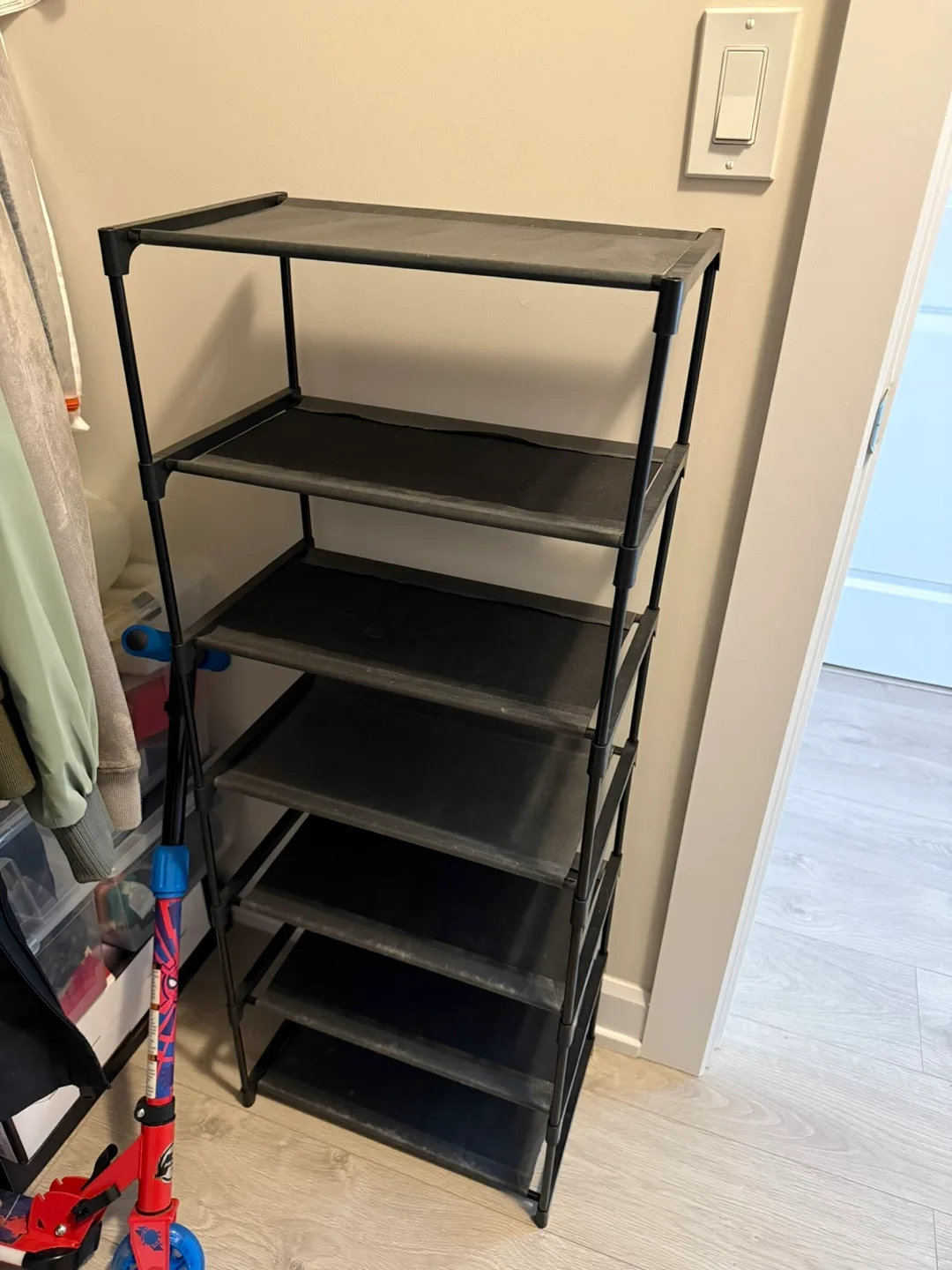 Black 6-Tier Shoe Rack - 36x22x96 cm thumbnail