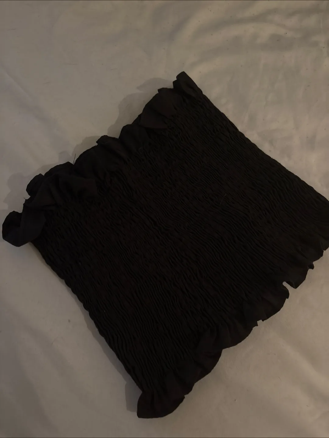 Black Smocked Tube Top thumbnail