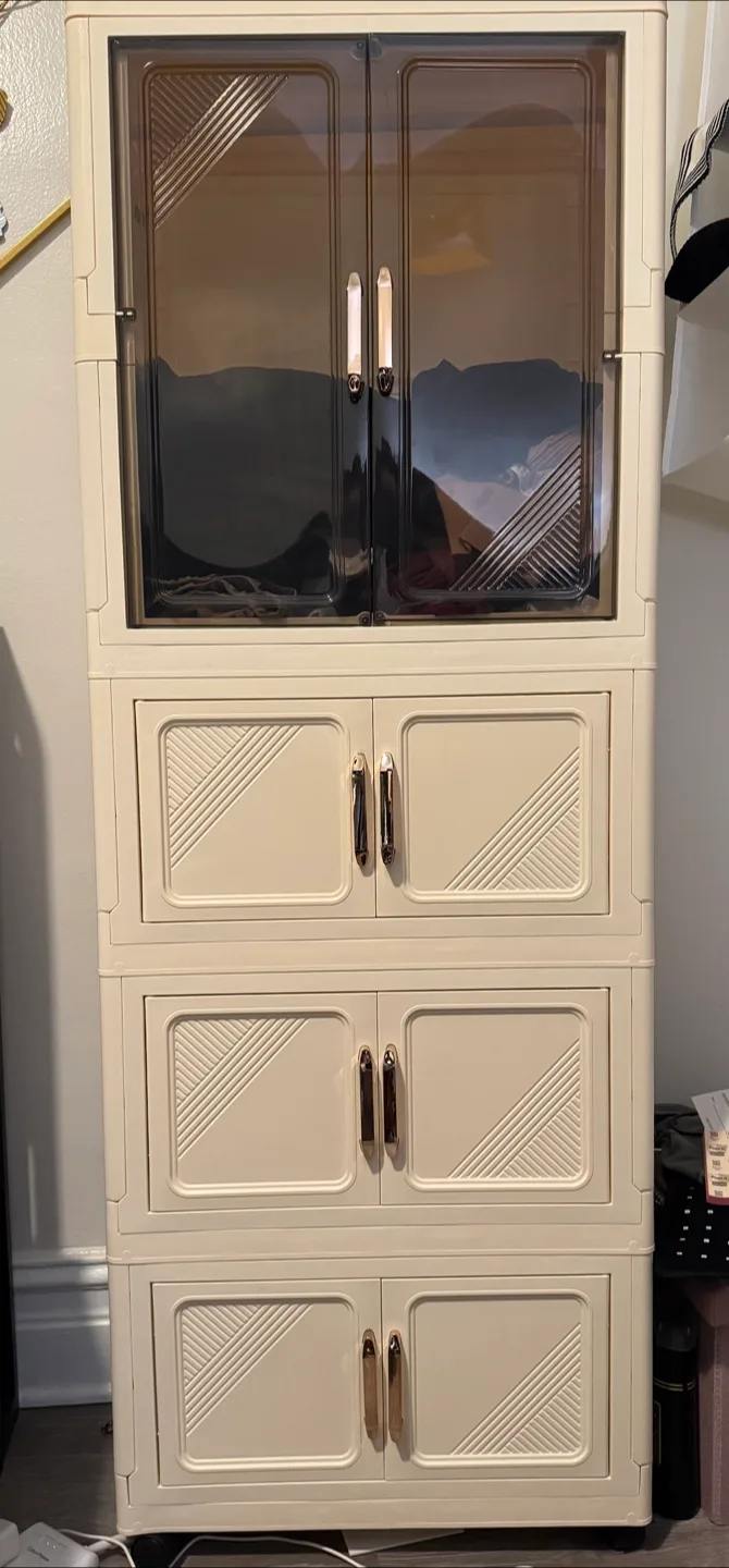 Storage Cabinet with Doors - Beige thumbnail