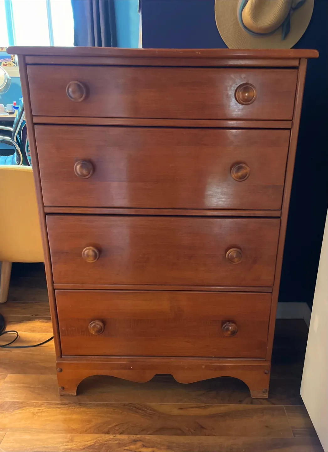 Wooden 4-Drawer Dresser thumbnail