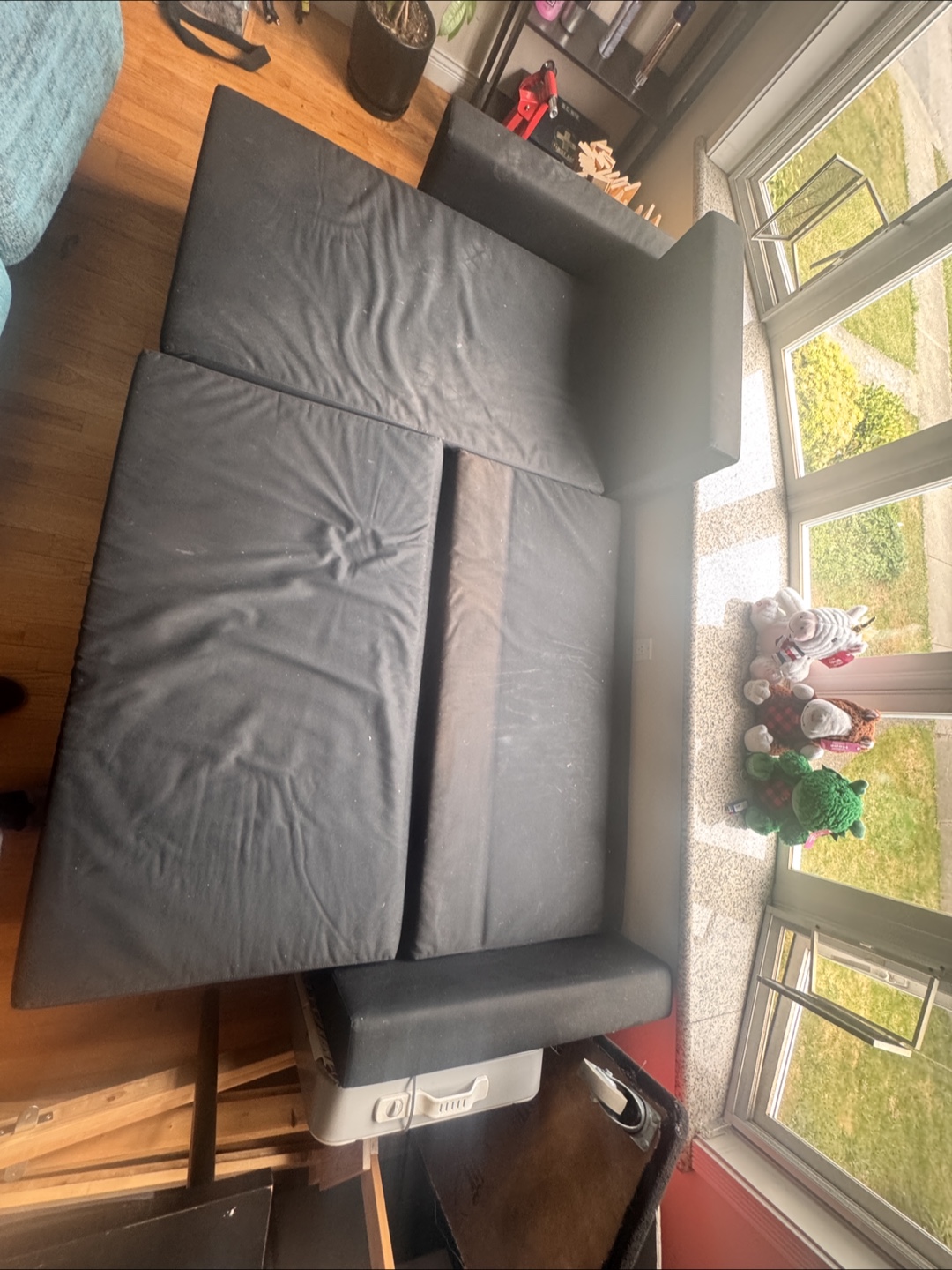 Black Modular Sectional Sofa - photo 2