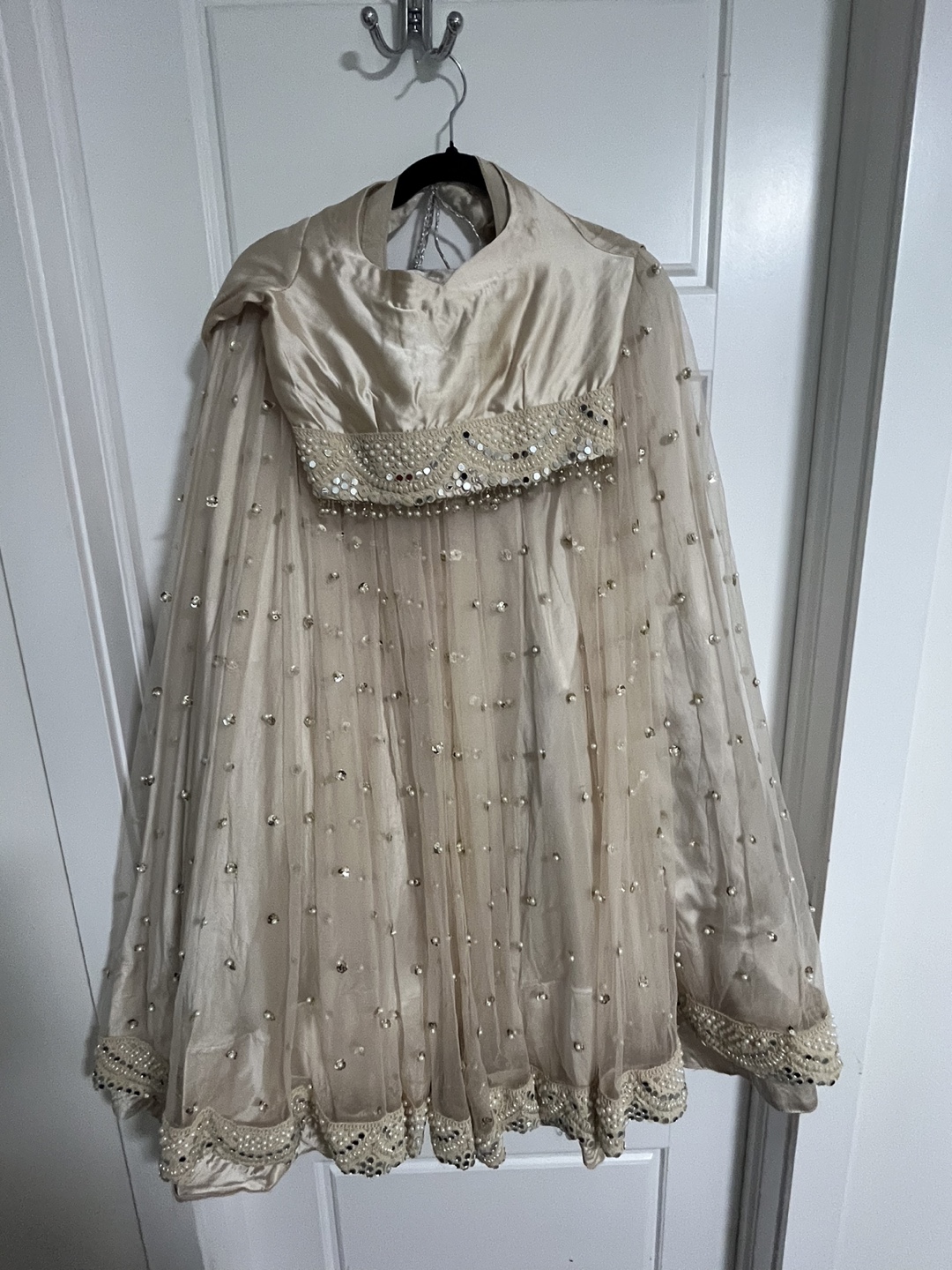 Custom made beige lehenga