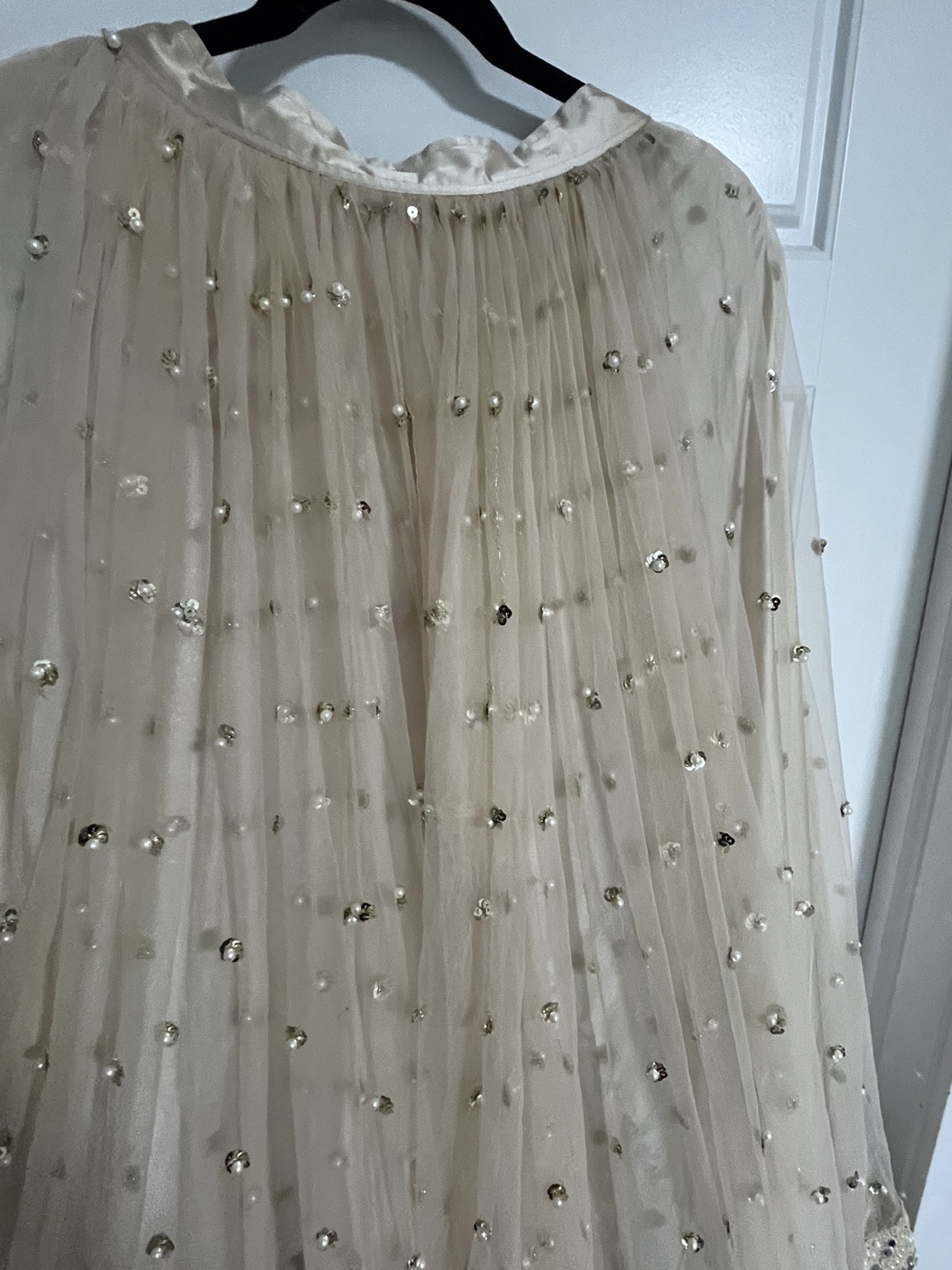 Custom made beige lehenga - photo 3