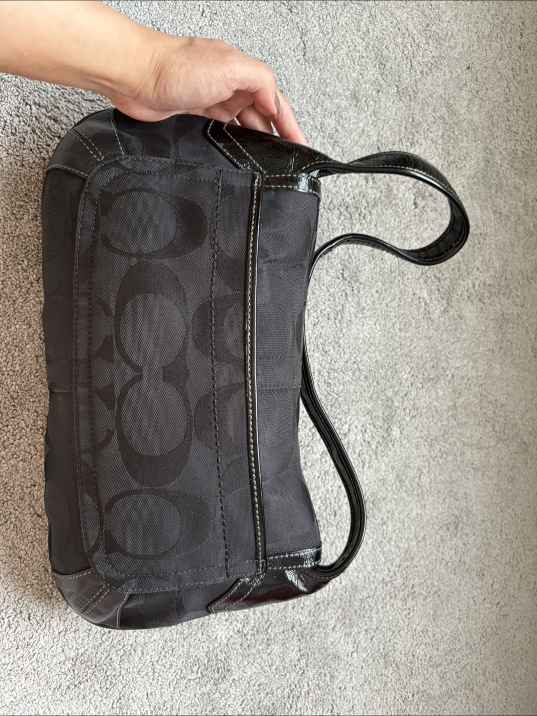 Coach Black Signature Hobo Bag - photo 5