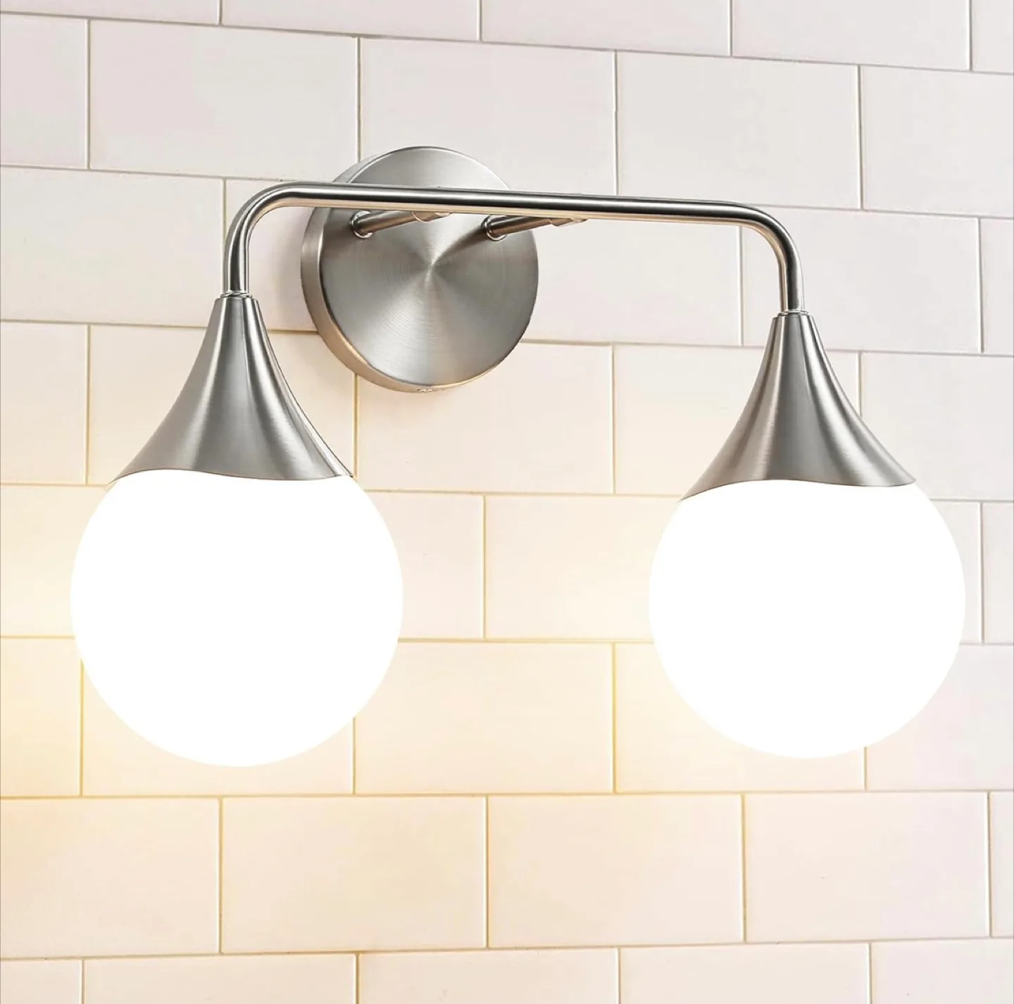 Bathroom Vanity Light Fixture, Brushed Nickel thumbnail