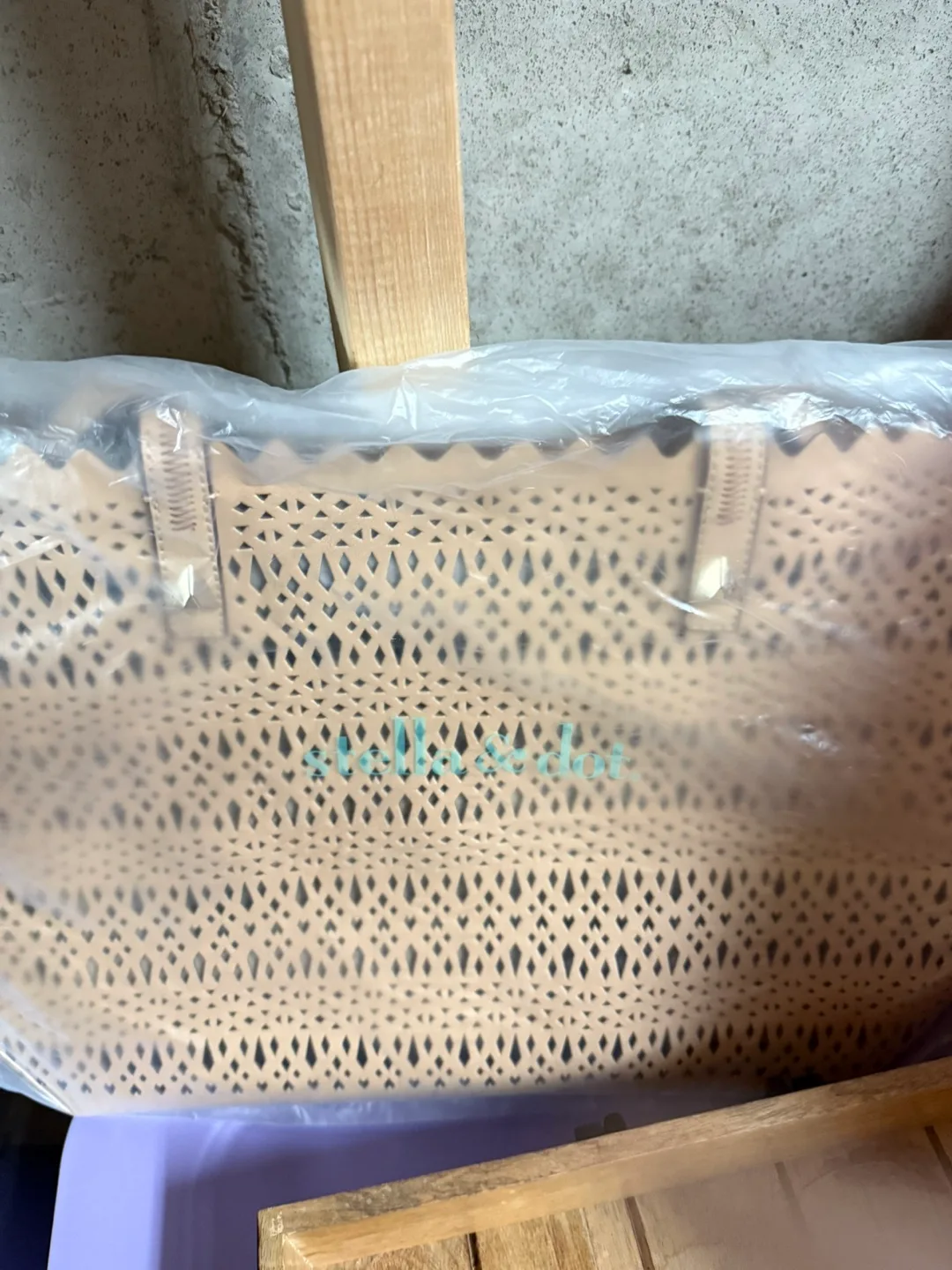 Stella & Dot Beige Tote Bag thumbnail