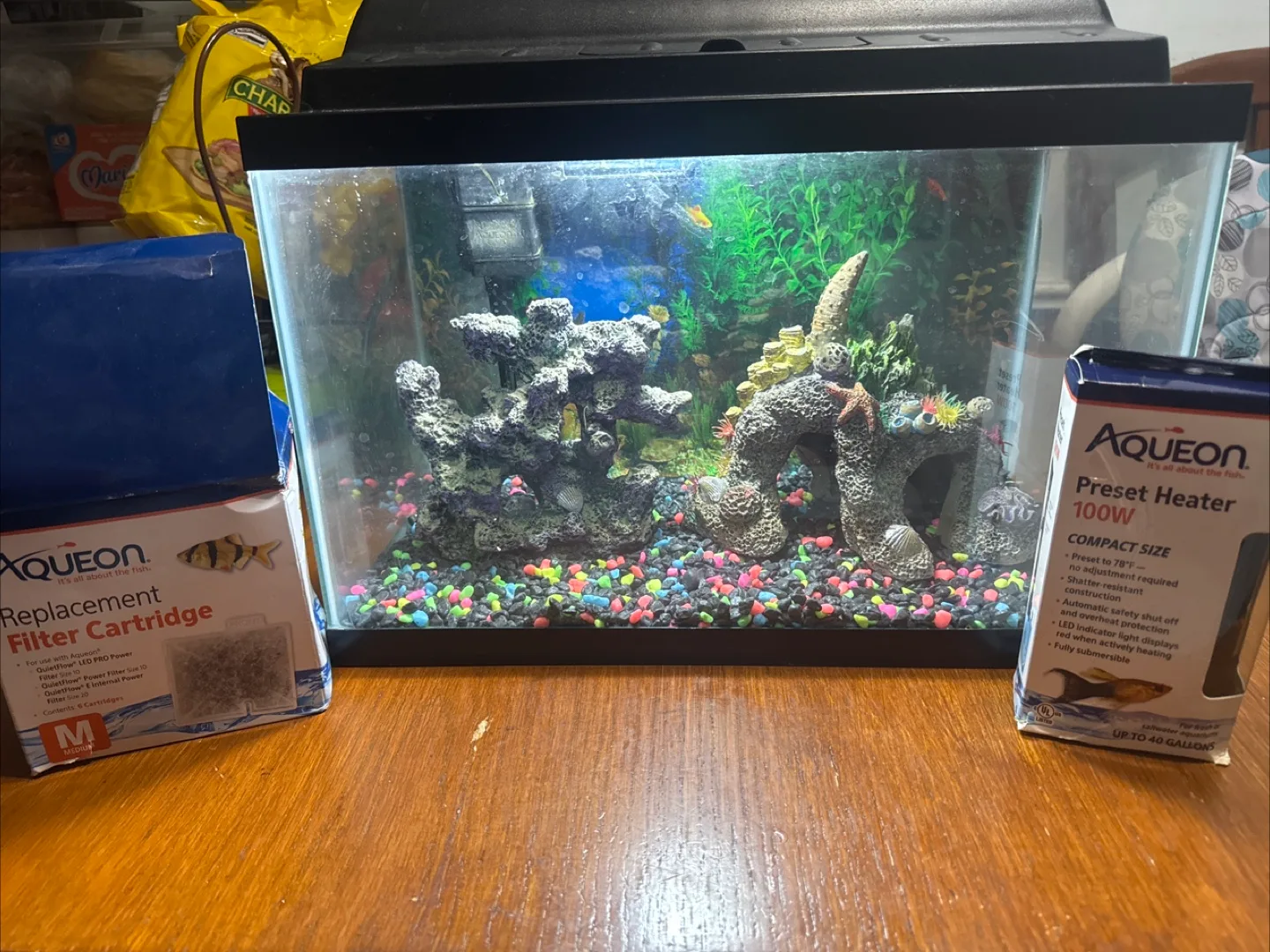 Fish tank Aqueon Aquarium Filter Cartridge & 100W Preset Heater thumbnail