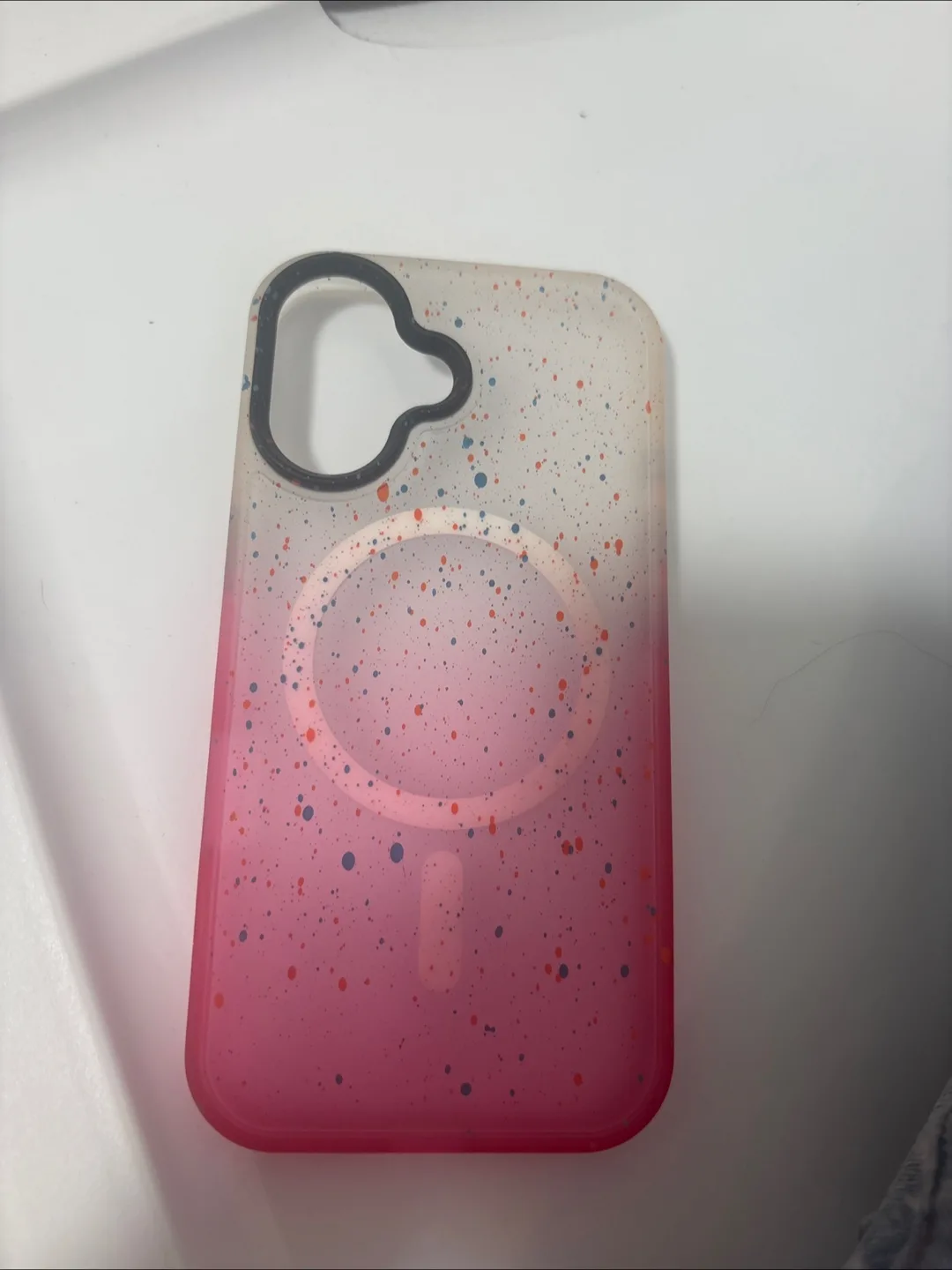 Pink Speckled iPhone Case with MagSafe thumbnail