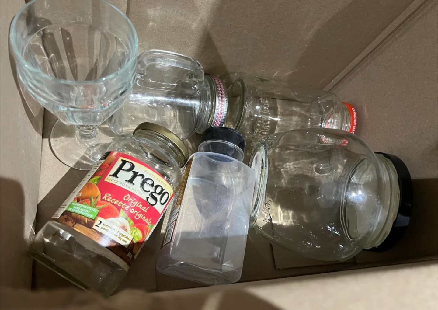 Mixed Jars and a glass #freecycle 🇨🇦 thumbnail