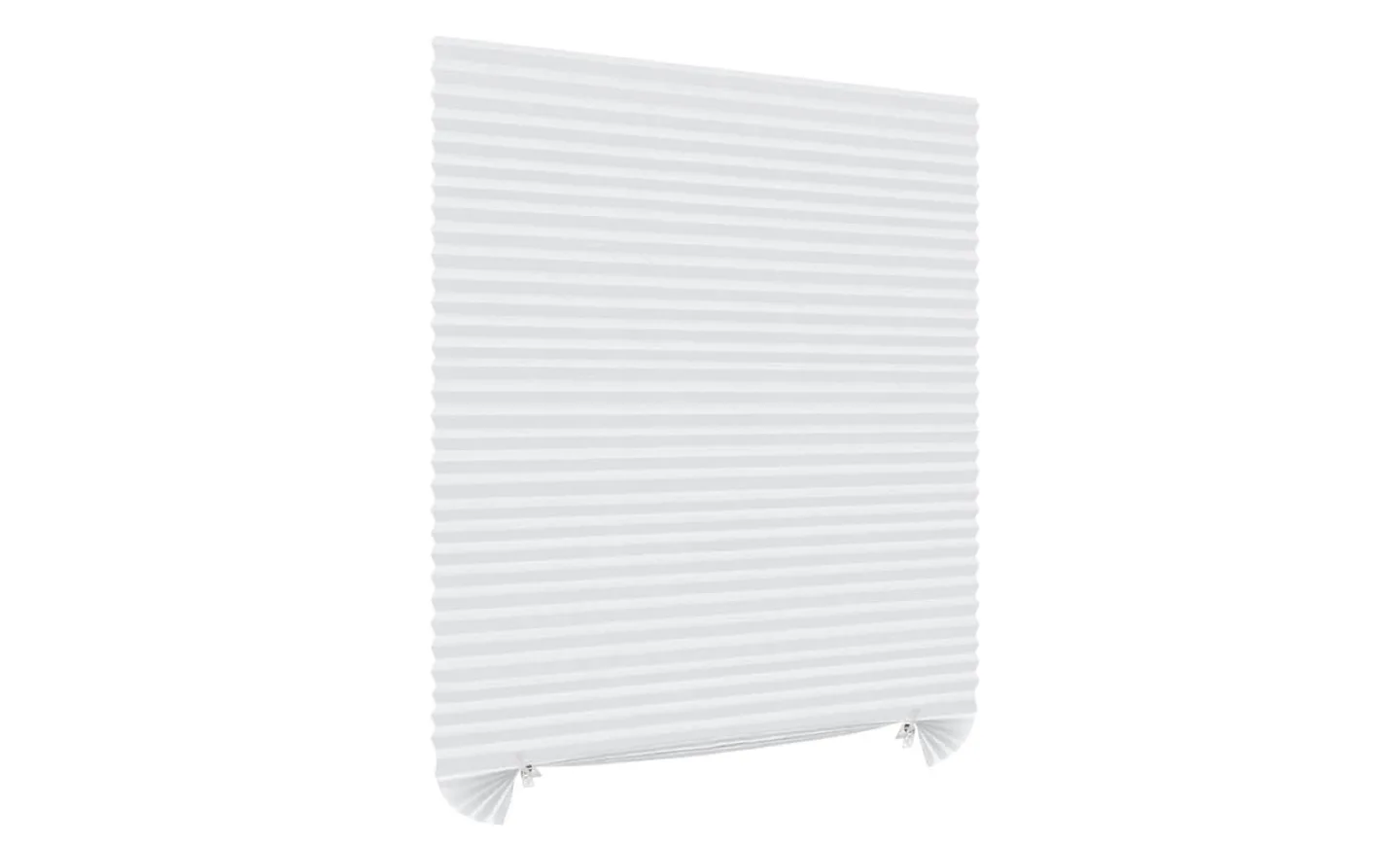 White Pleated Window Blinds thumbnail