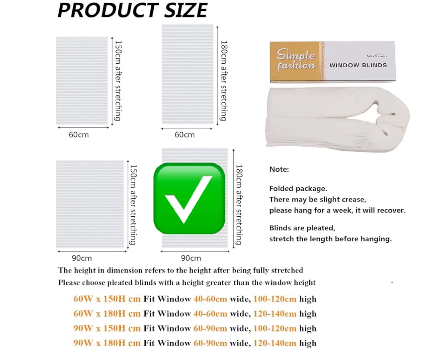 White Pleated Window Blinds image indicator(3)