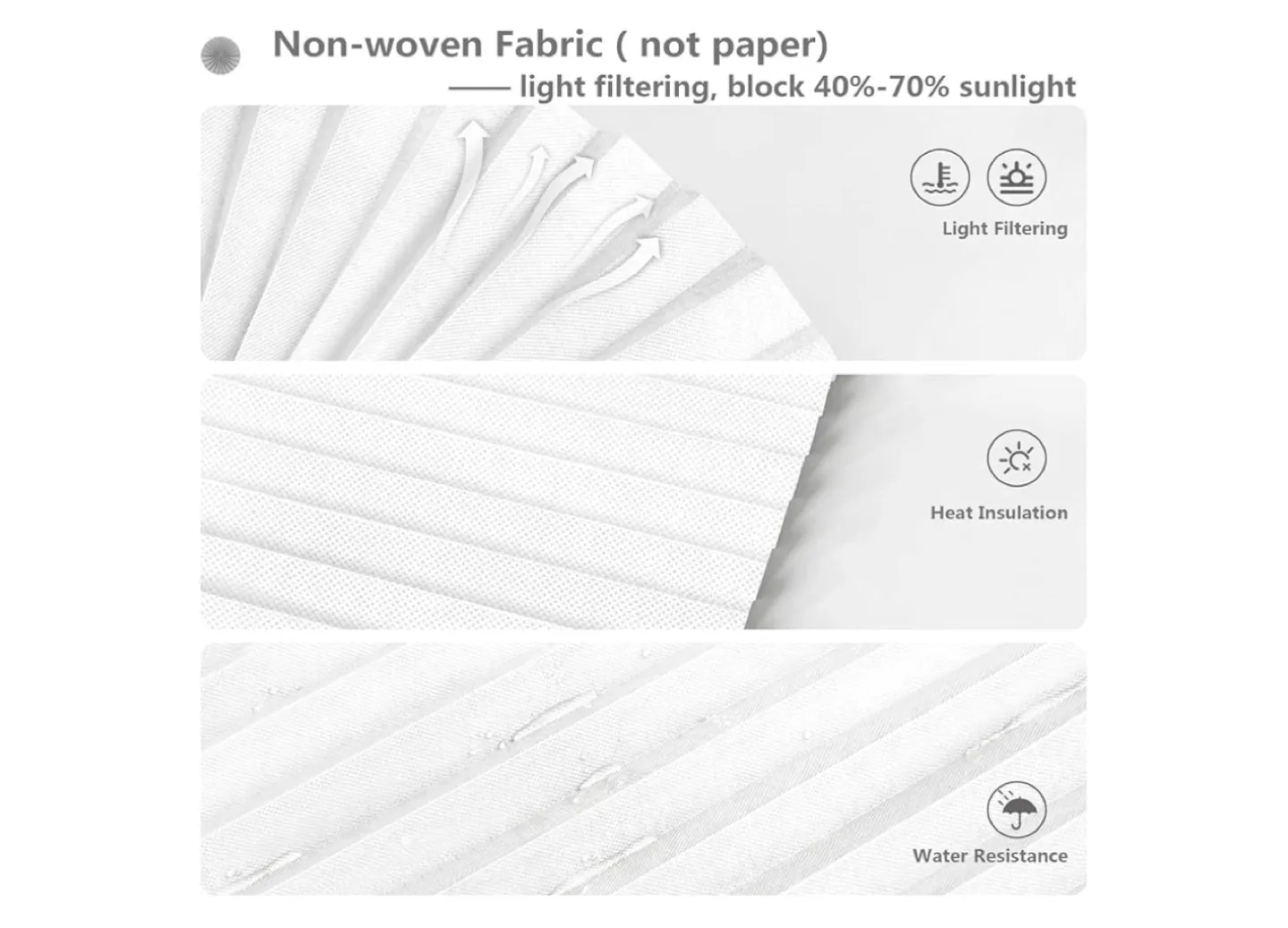 White Pleated Window Blinds image indicator(5)