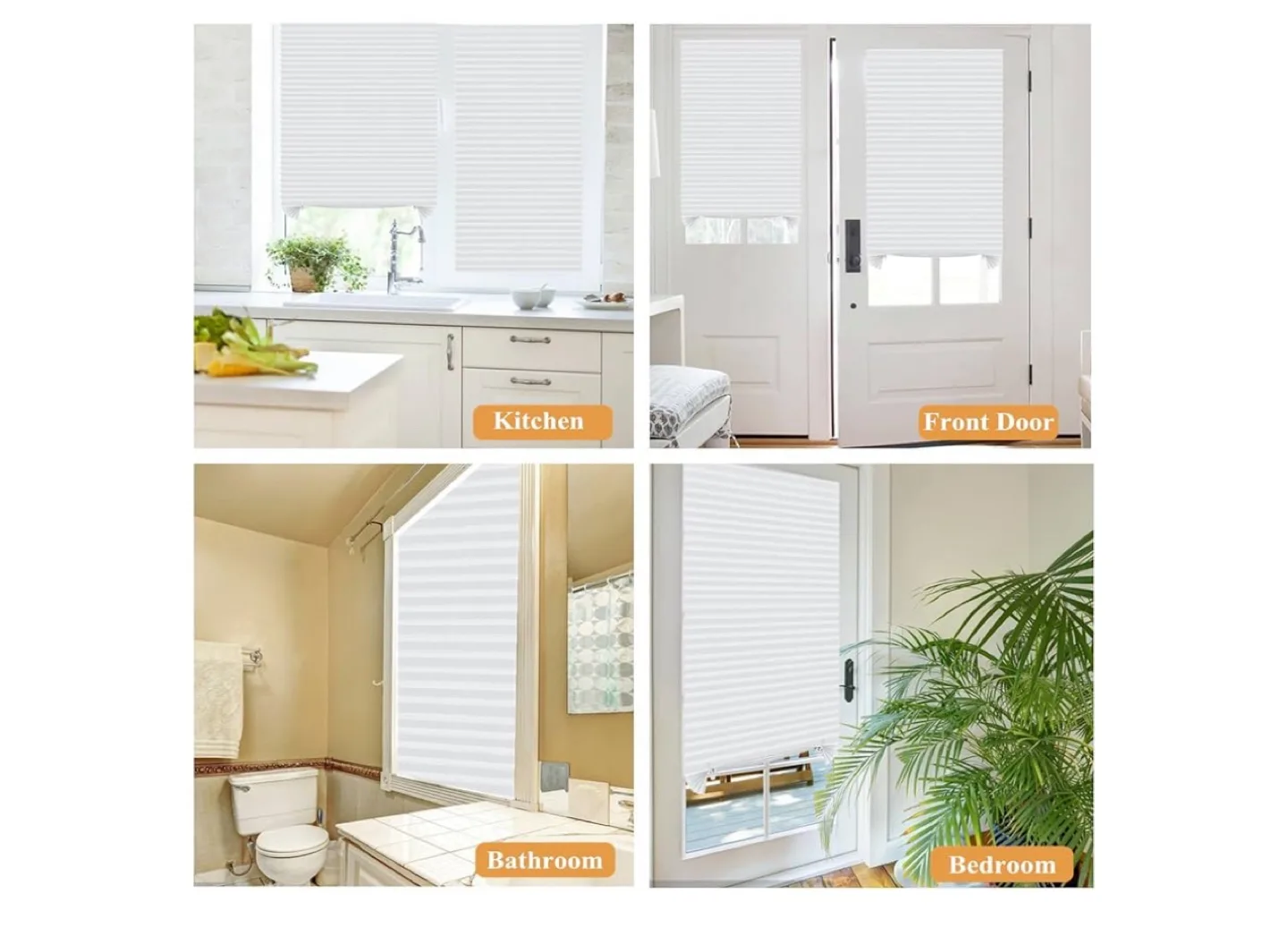 White Pleated Window Blinds image indicator(2)
