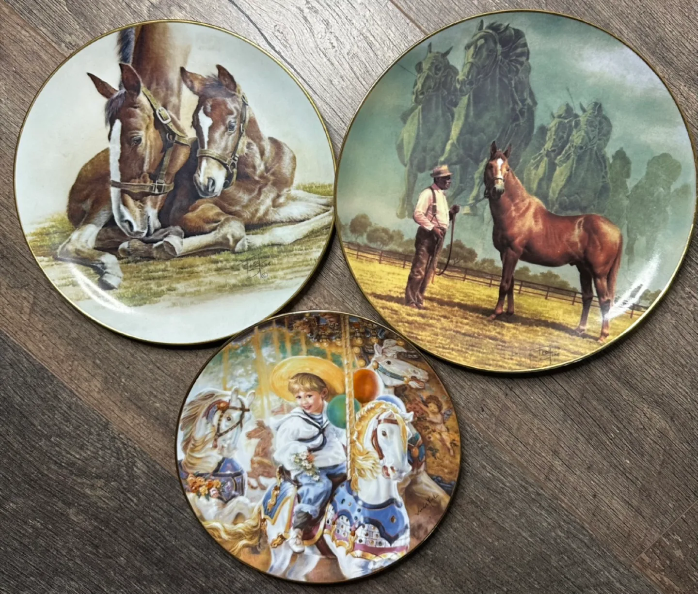 Collectible Decorative Horse Plates, Set of 3 thumbnail