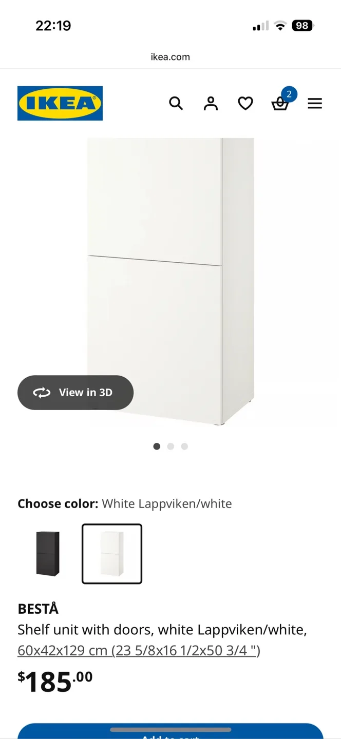 IKEA BESTÅ Shelf Unit - White Lappviken thumbnail