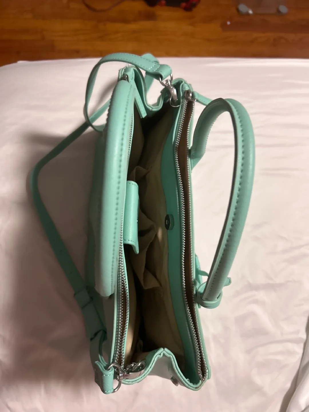 New York & company Light Green Handbag image indicator(3)