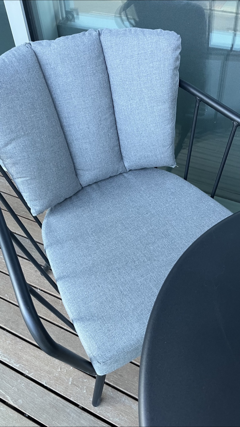 Patio Balcony Set - Table and Chairs - Black & Grey - photo 4