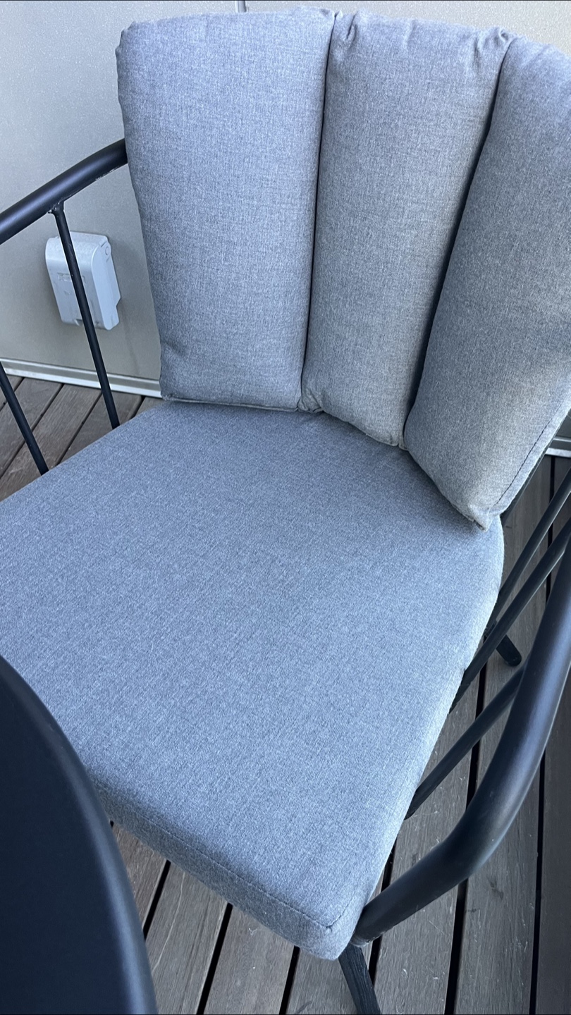 Patio Balcony Set - Table and Chairs - Black & Grey - photo 5