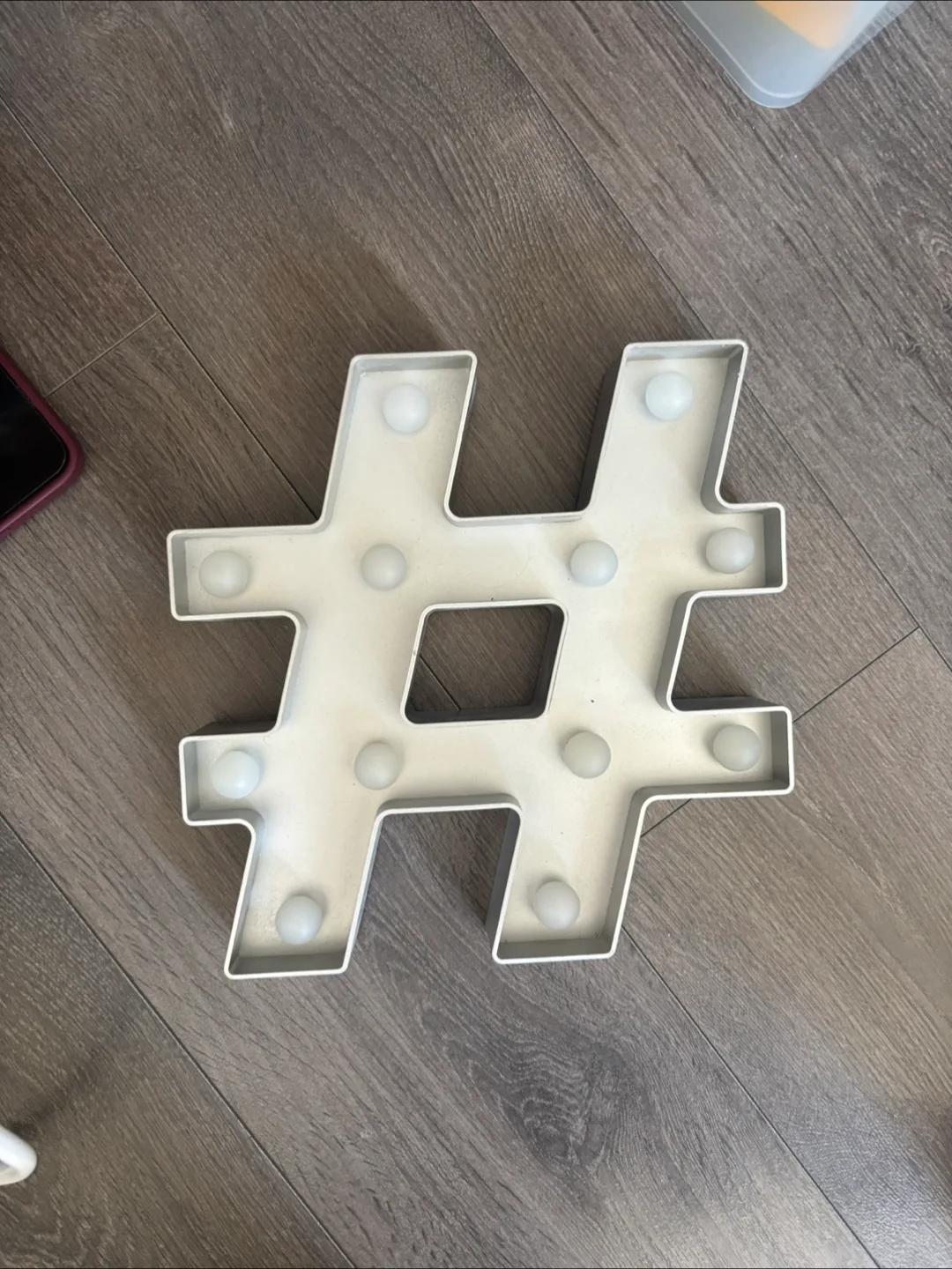 White Hashtag Light Up Sign thumbnail