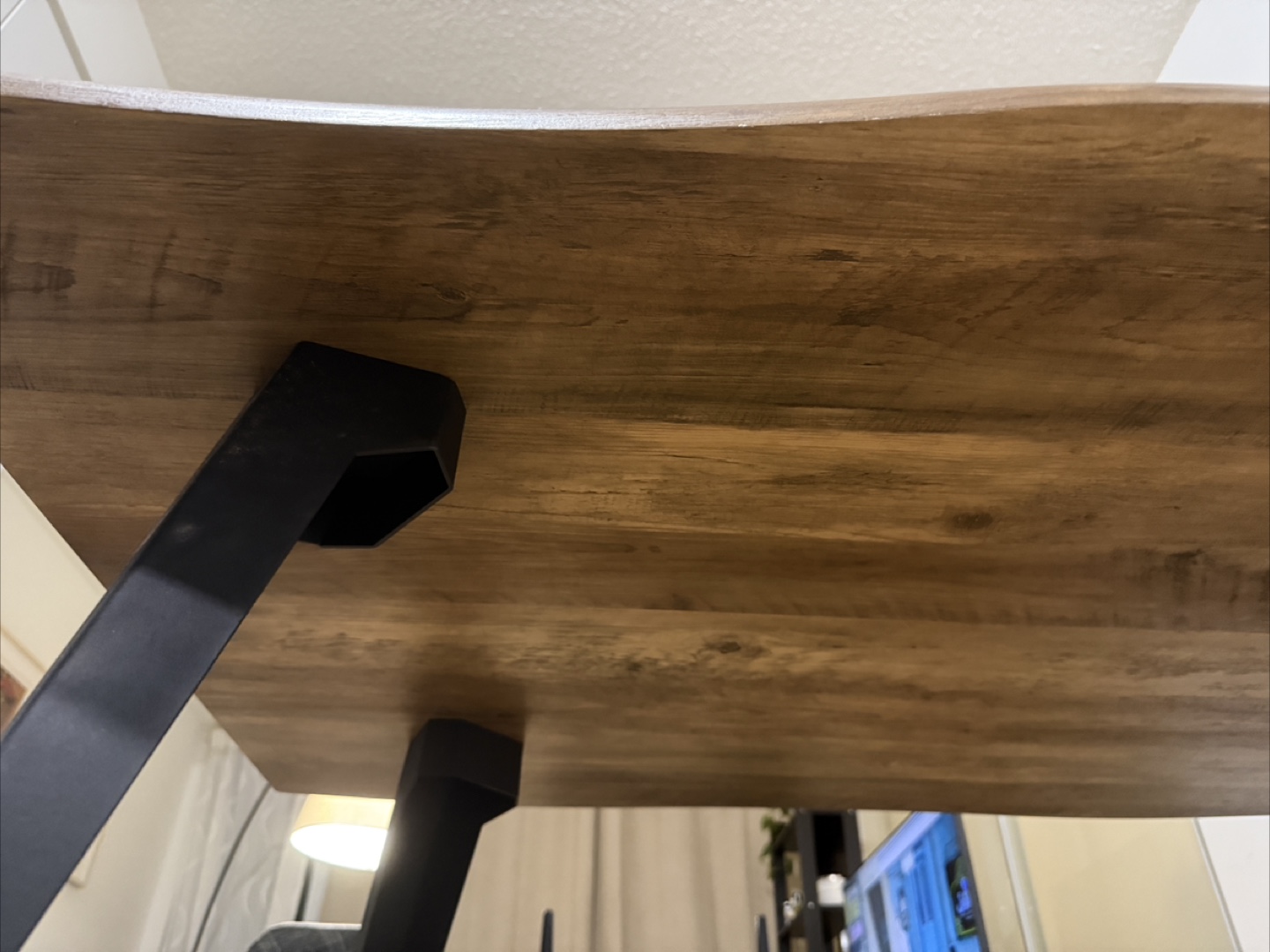 Dining Table - Solid Wood Top & Black Metal Legs - photo 4