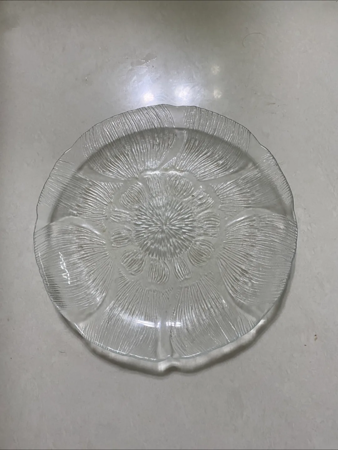 Flower Glass Plate/Dish image indicator(2)