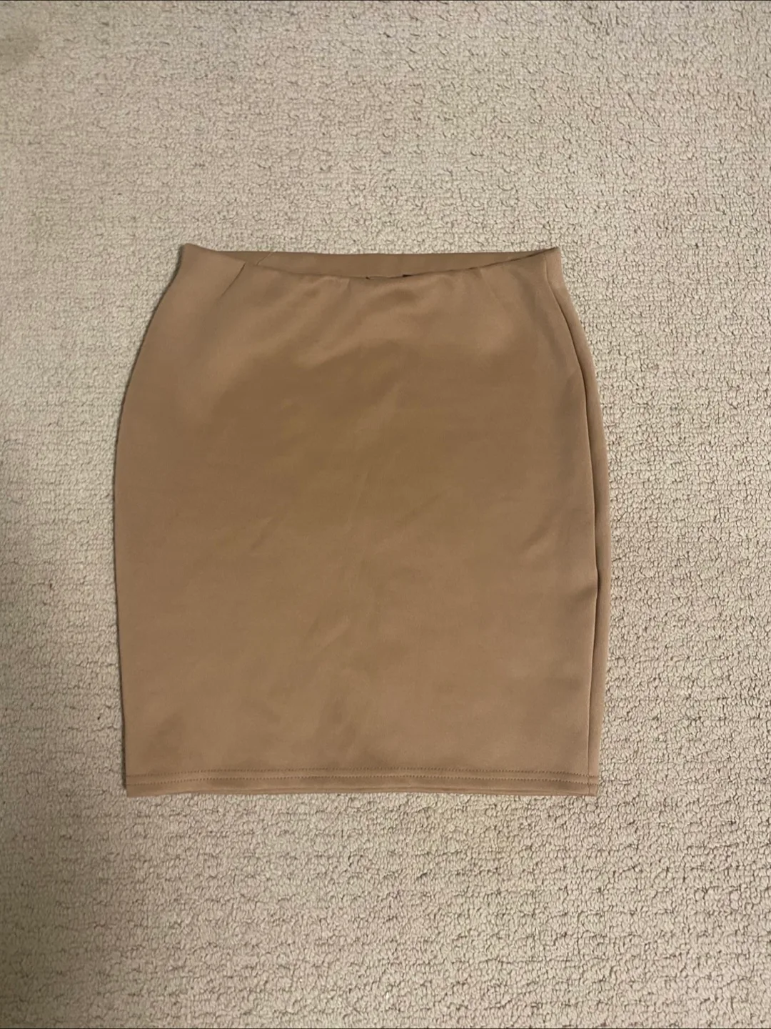 Beige/ Brown Bodycon Mini Skirt thumbnail