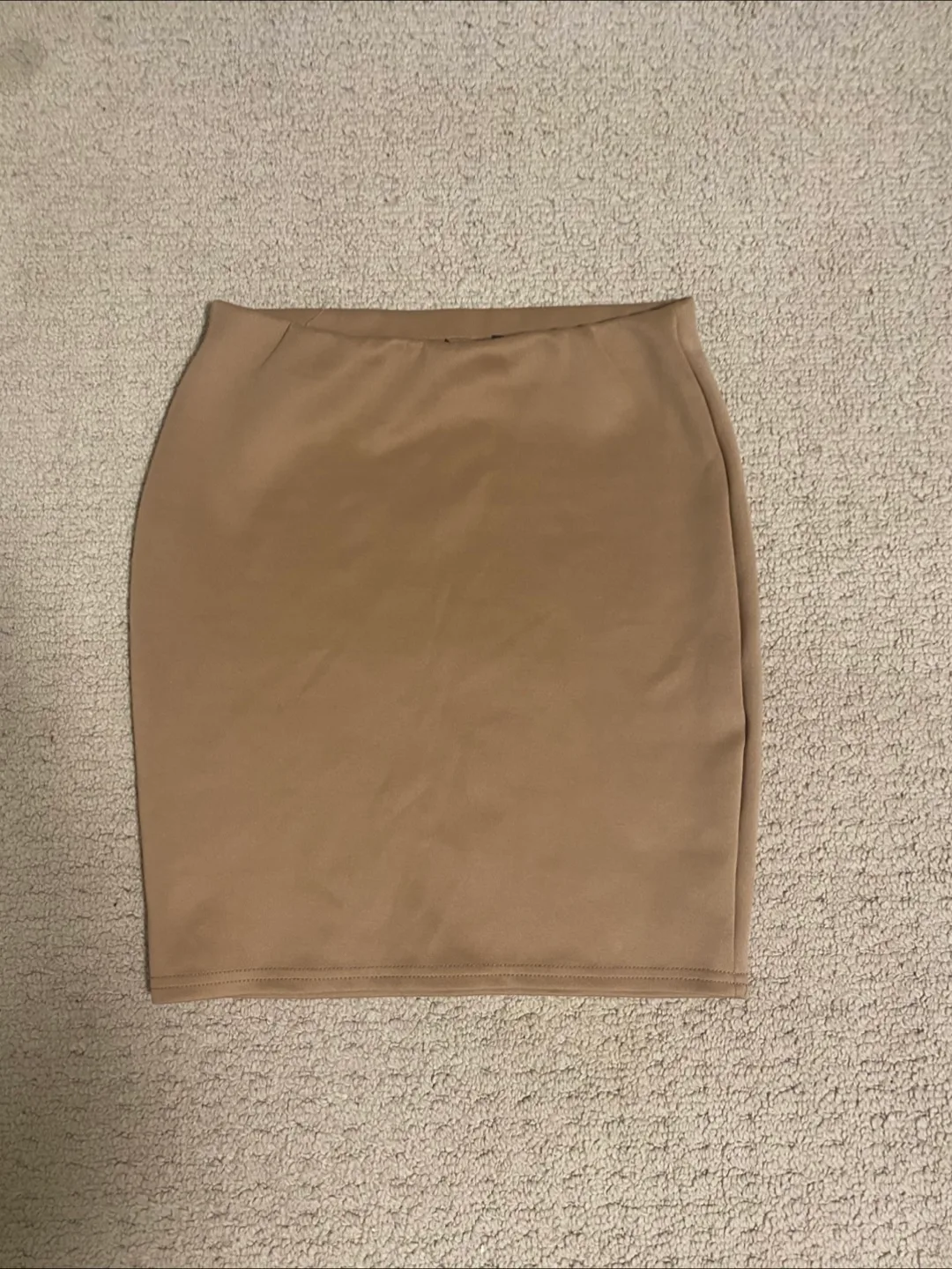 Beige/ Brown Bodycon Mini Skirt image indicator(2)