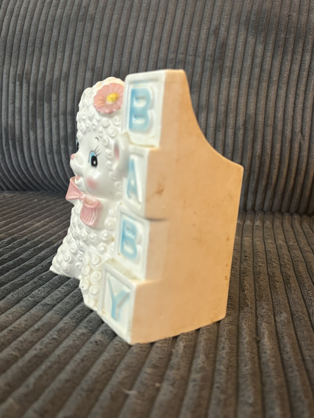 Vintage Lamb Baby Block Planter - photo 2